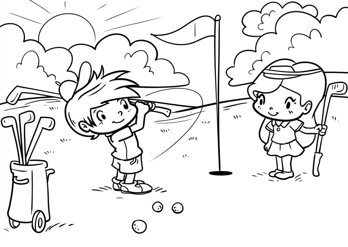 Free Golf Coloring Pages Pdf To Print Coloringfolder