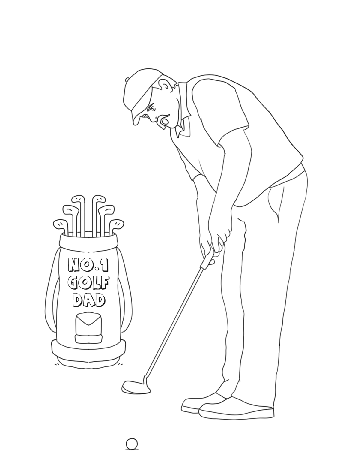 Free Golf Coloring Pages Pdf To Print Coloringfolder