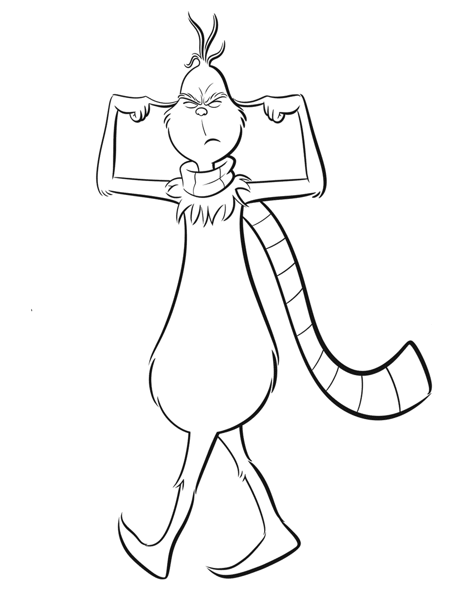 Free Printable Grinch Coloring Page