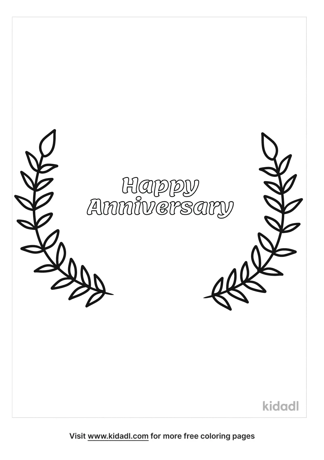 Anniversary Coloring Pages Printables
