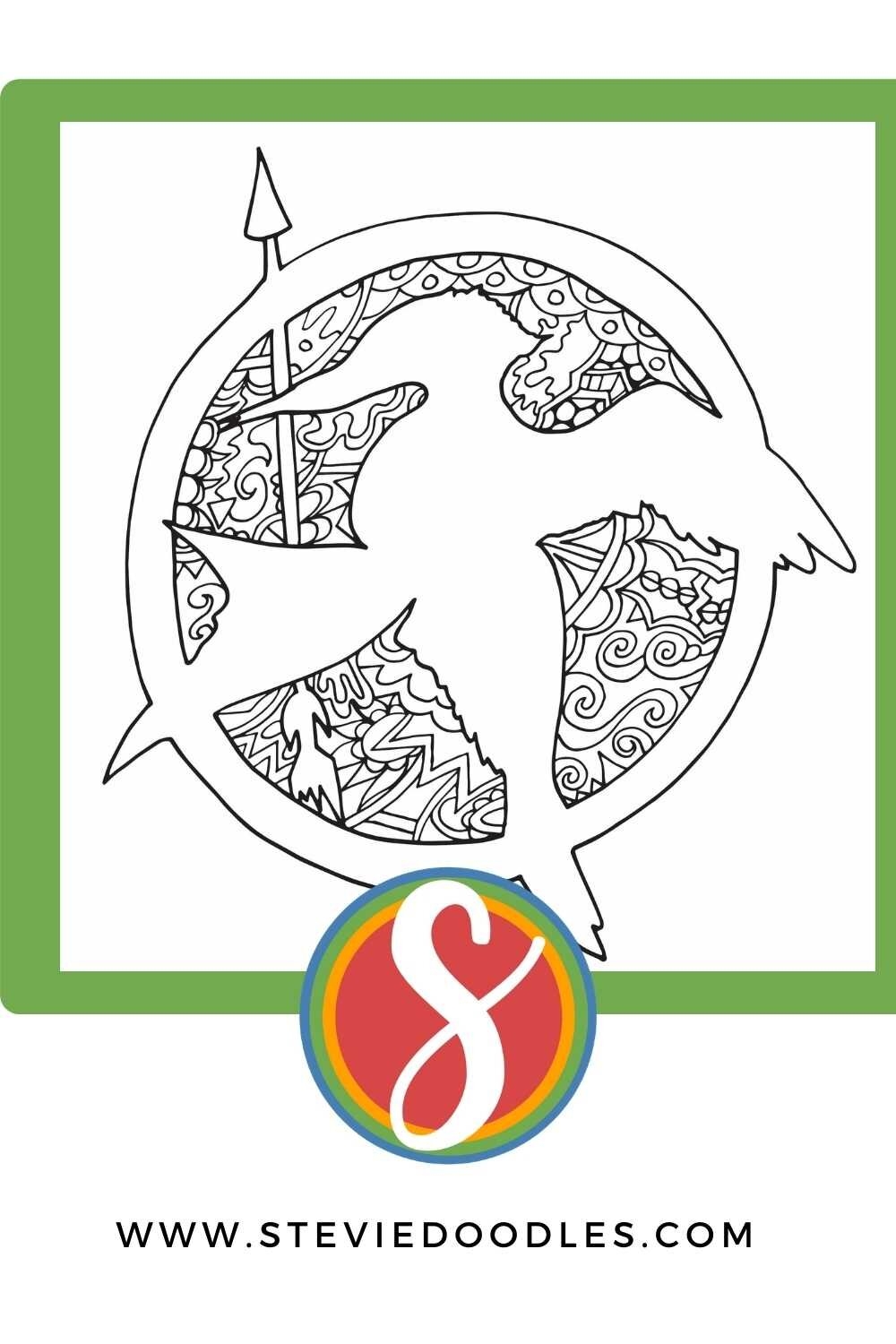 Free Hunger Games Coloring Pages Stevie Doodles