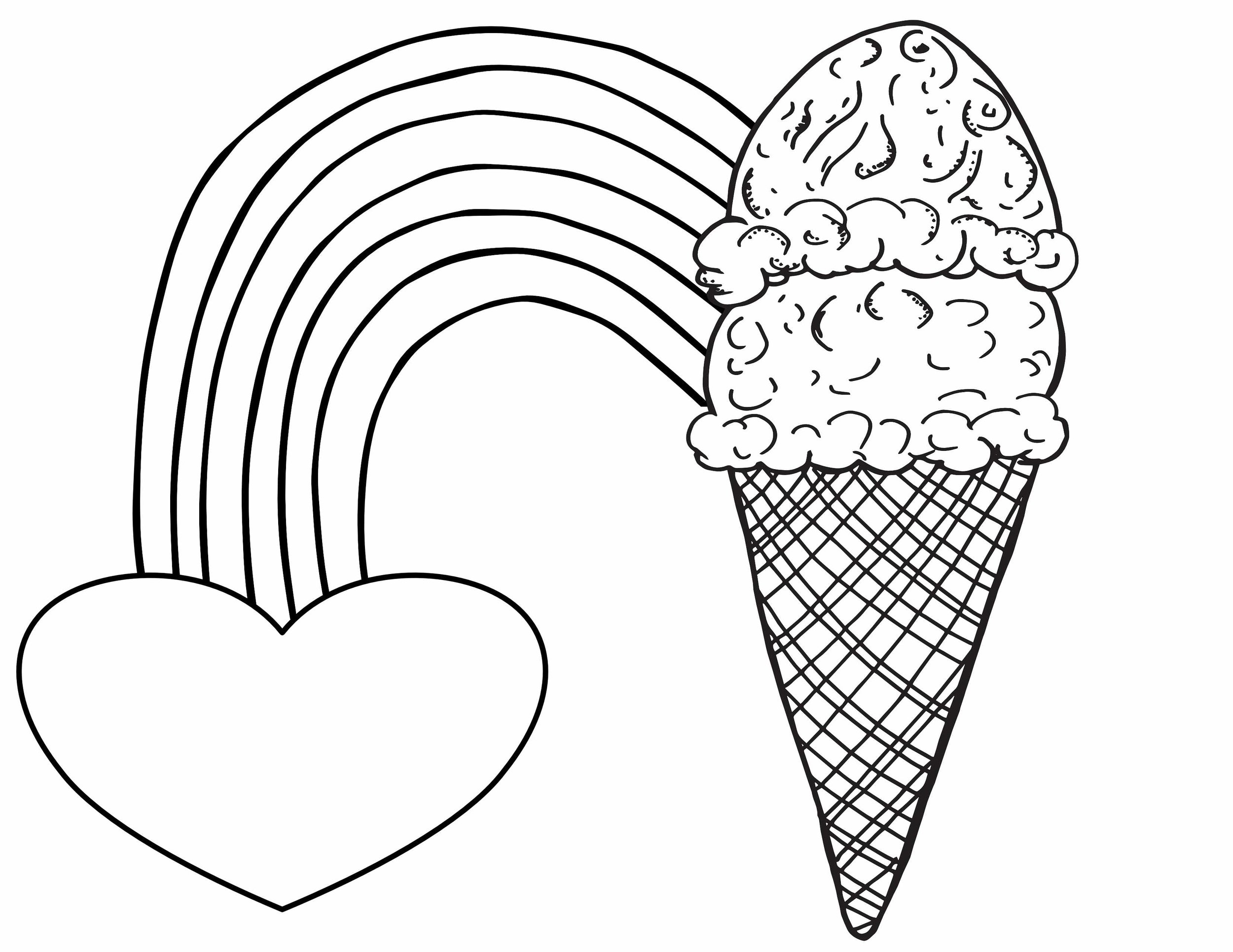 Free Ice Cream Coloring Pages Stevie Doodles