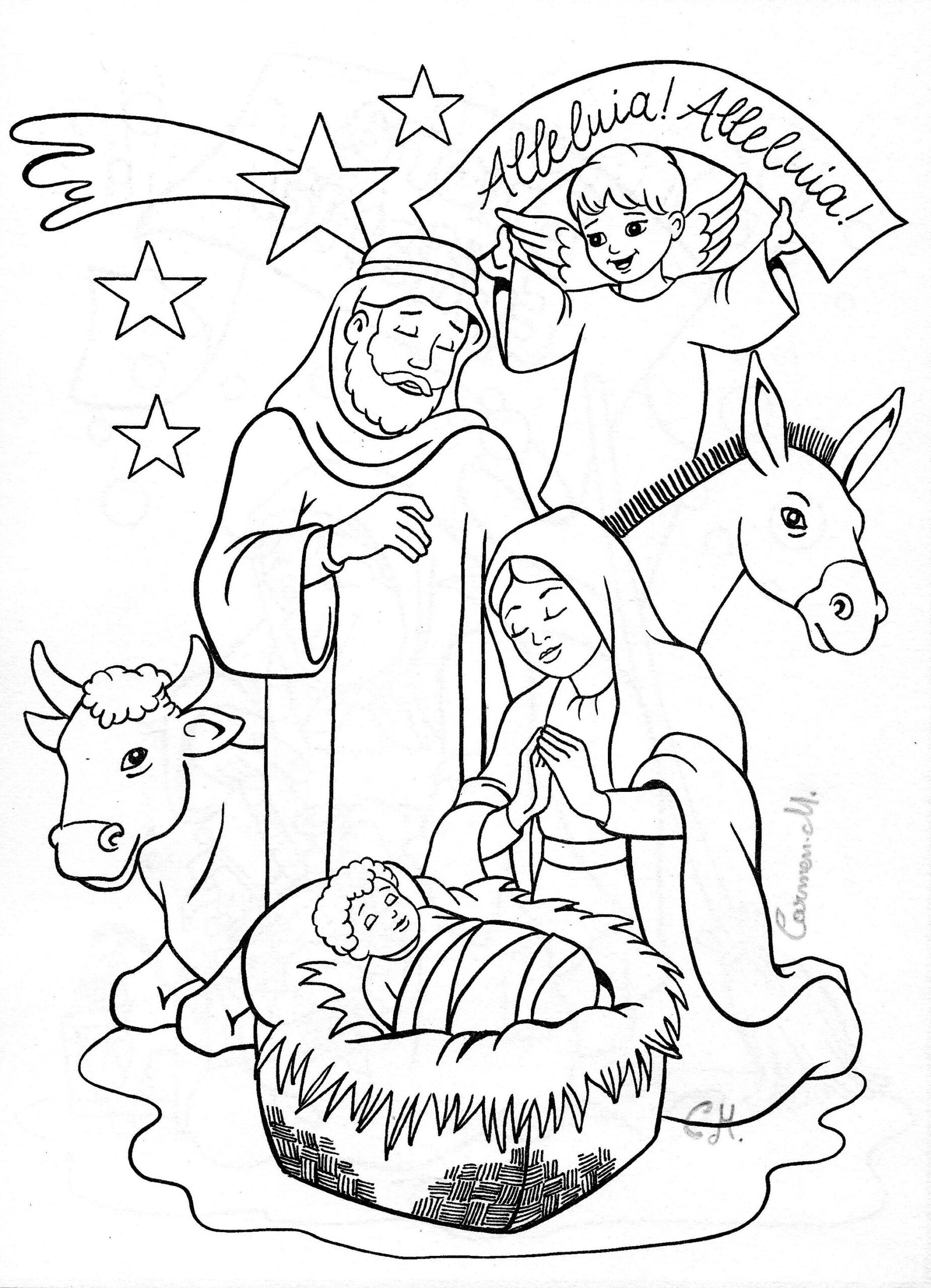 Printable Jesus Christmas Coloring Pages