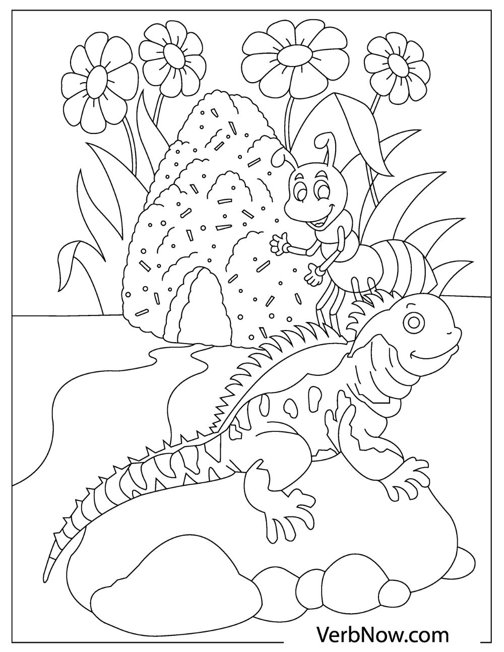 Free LIZARDS Coloring Pages To Download Printable PDF VerbNow