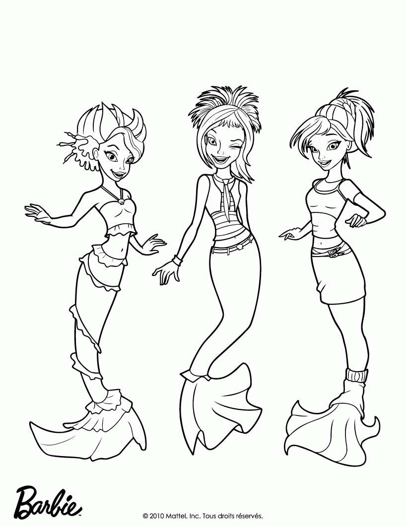 Mako Mermaids Printable Coloring Page
