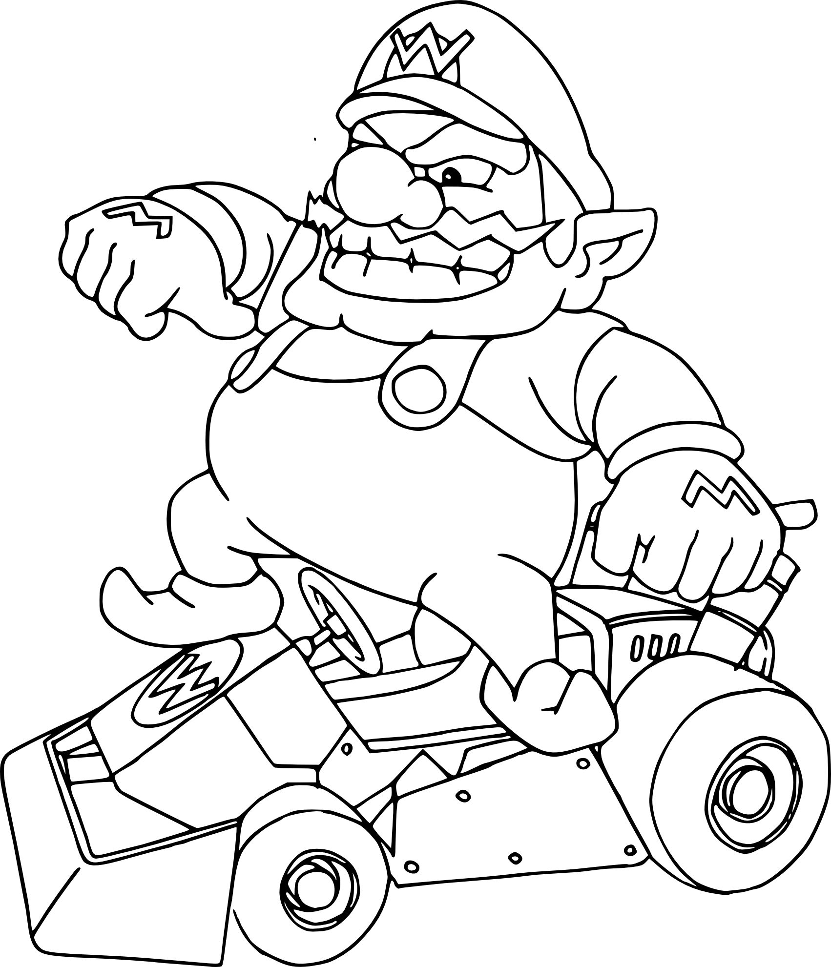Mario Kart Printable Coloring Pages