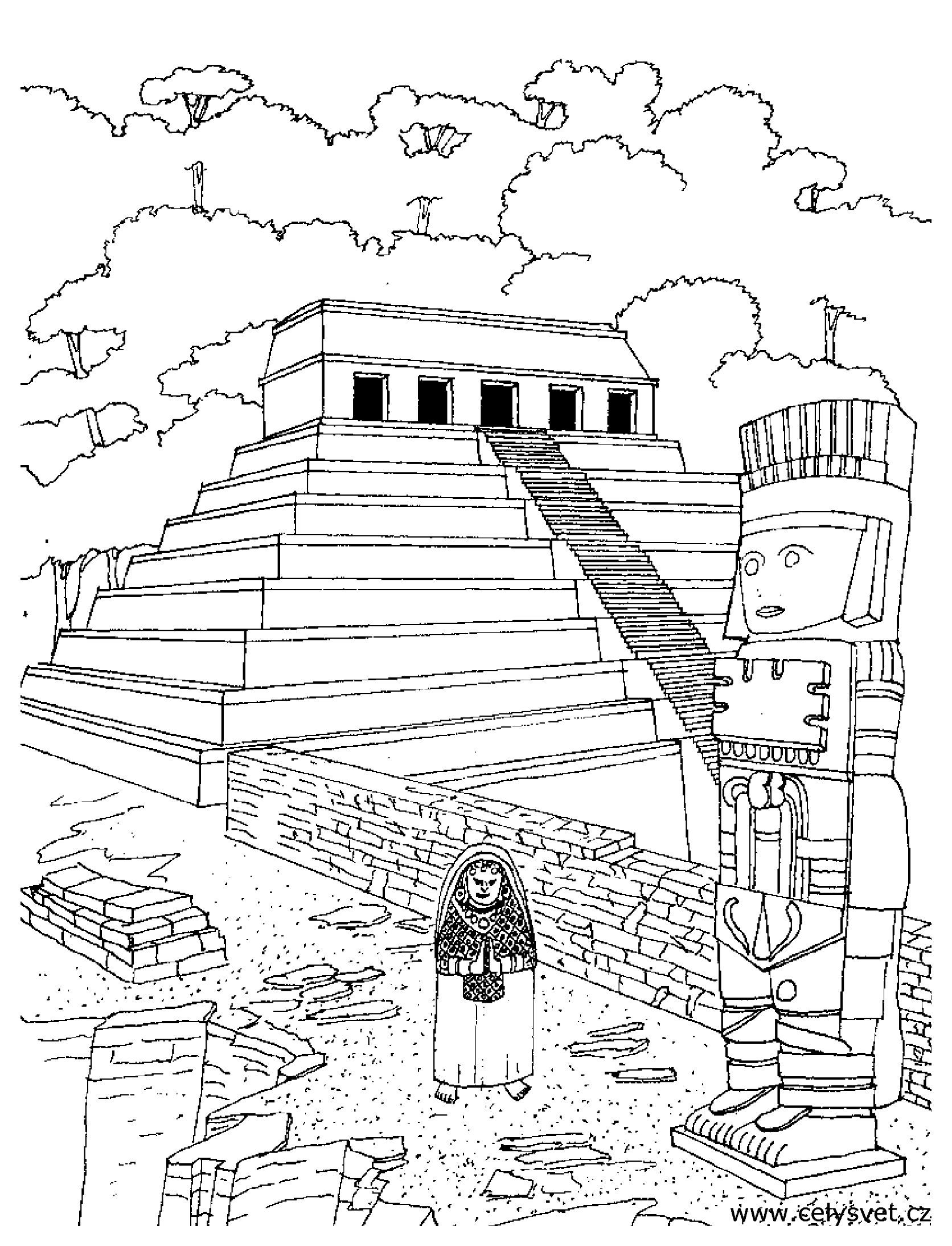 Free Mayan Coloring Pages MaribeloiReid