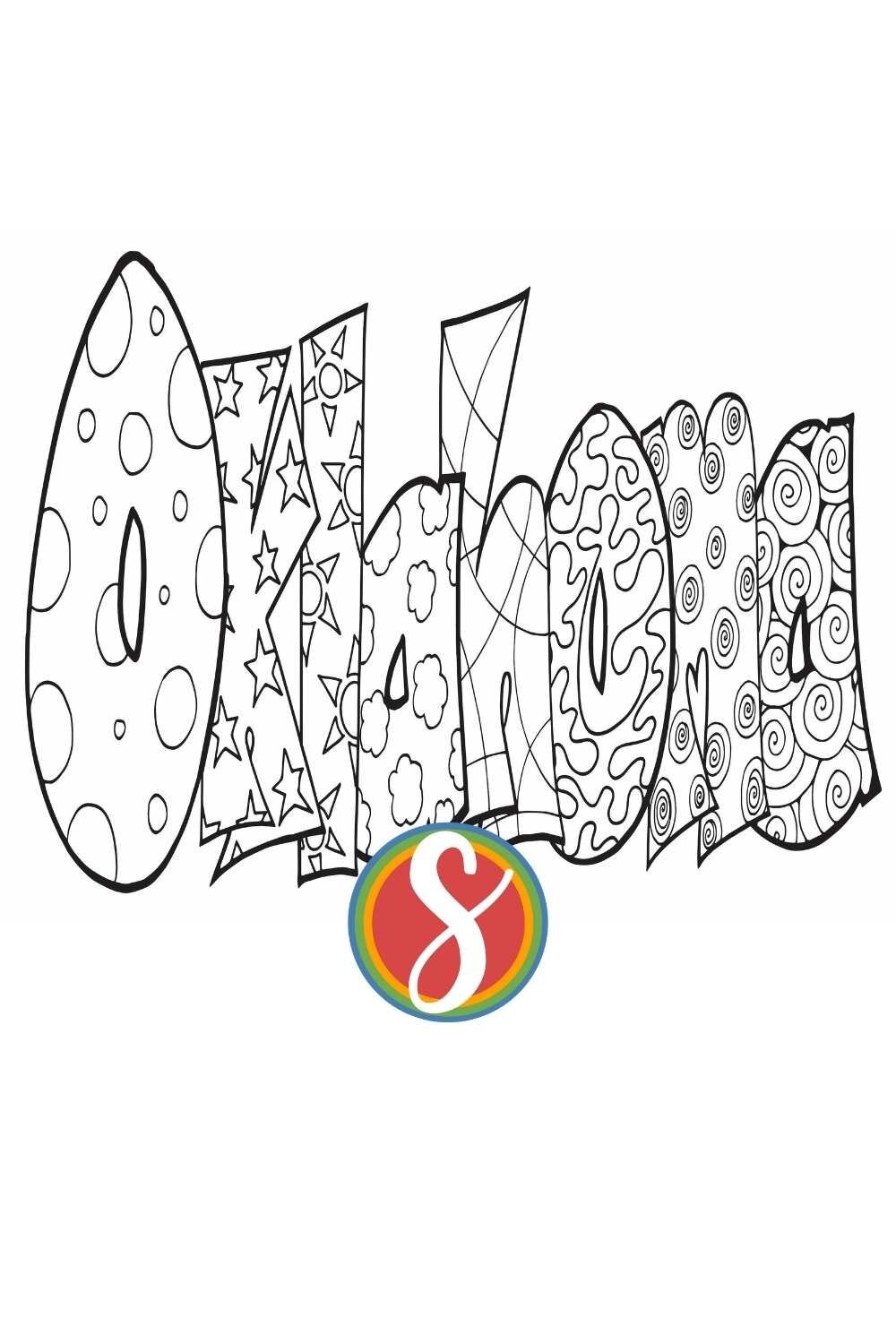 Free Oklahoma Coloring Pages Stevie Doodles