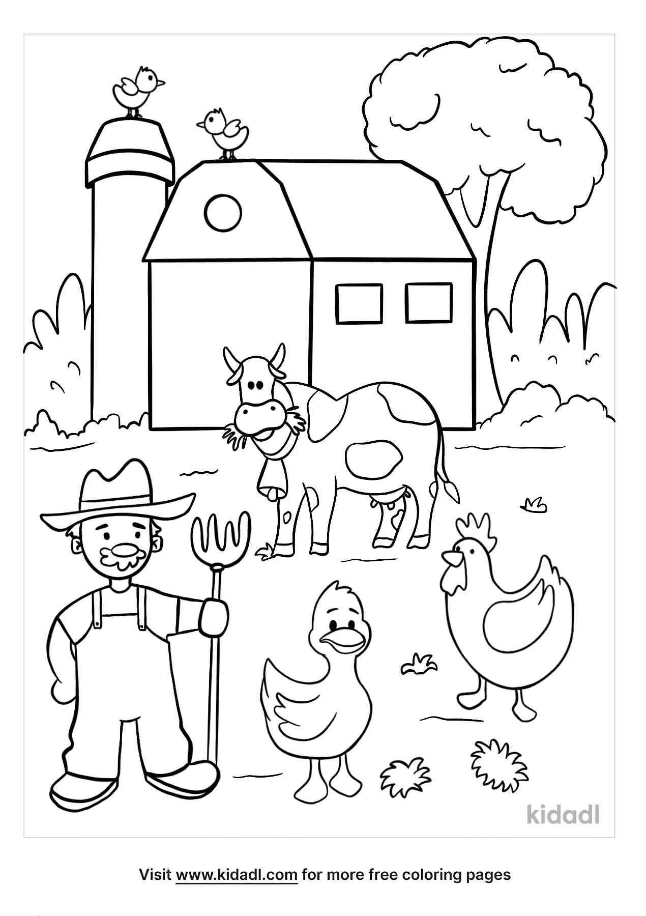 Free Old Mcdonald Coloring Page Coloring Page Printables Kidadl