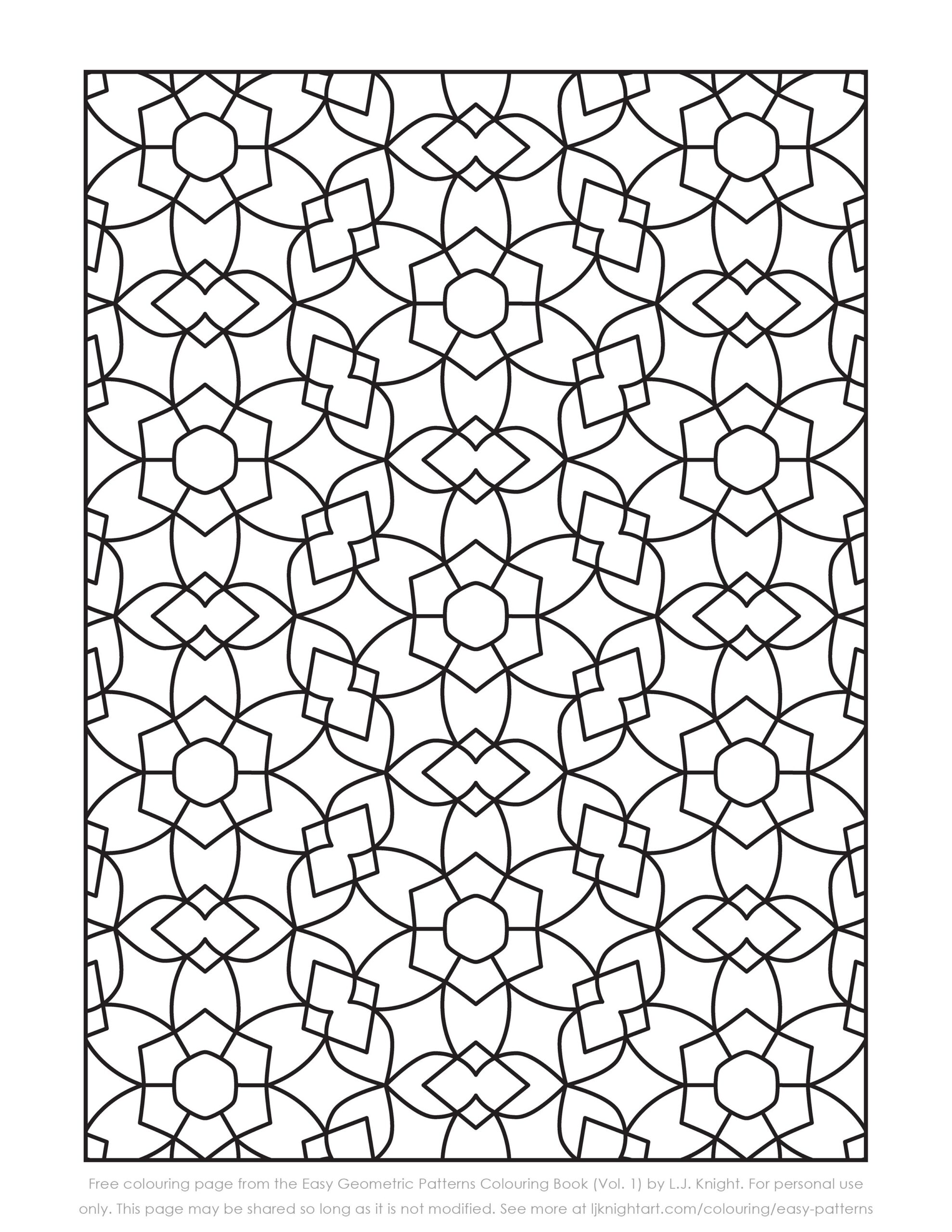 Free Pattern Design Coloring Pages