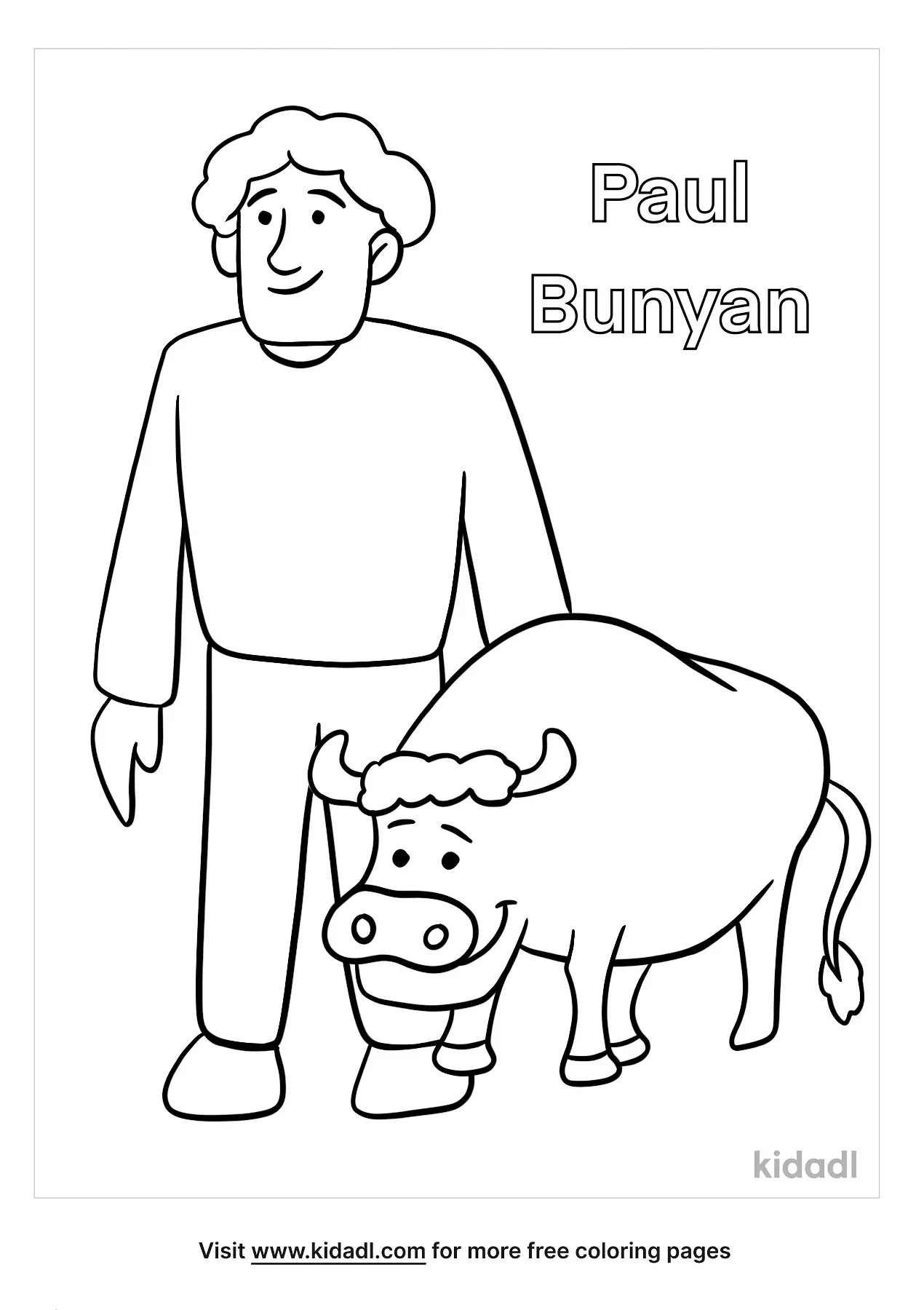 Free Paul Bunyan Coloring Page Coloring Page Printables Kidadl