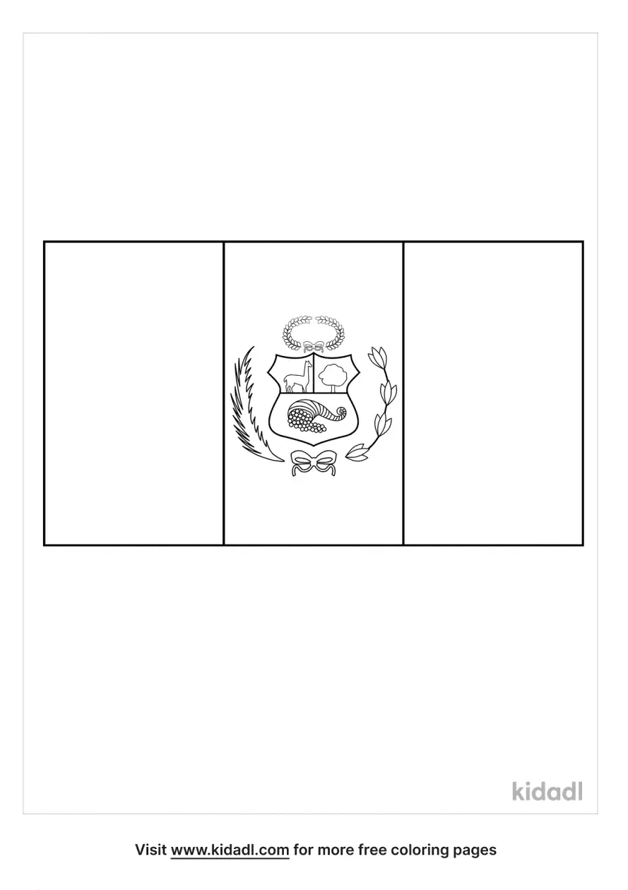 Free Peru Flag Coloring Page Coloring Page Printables Kidadl