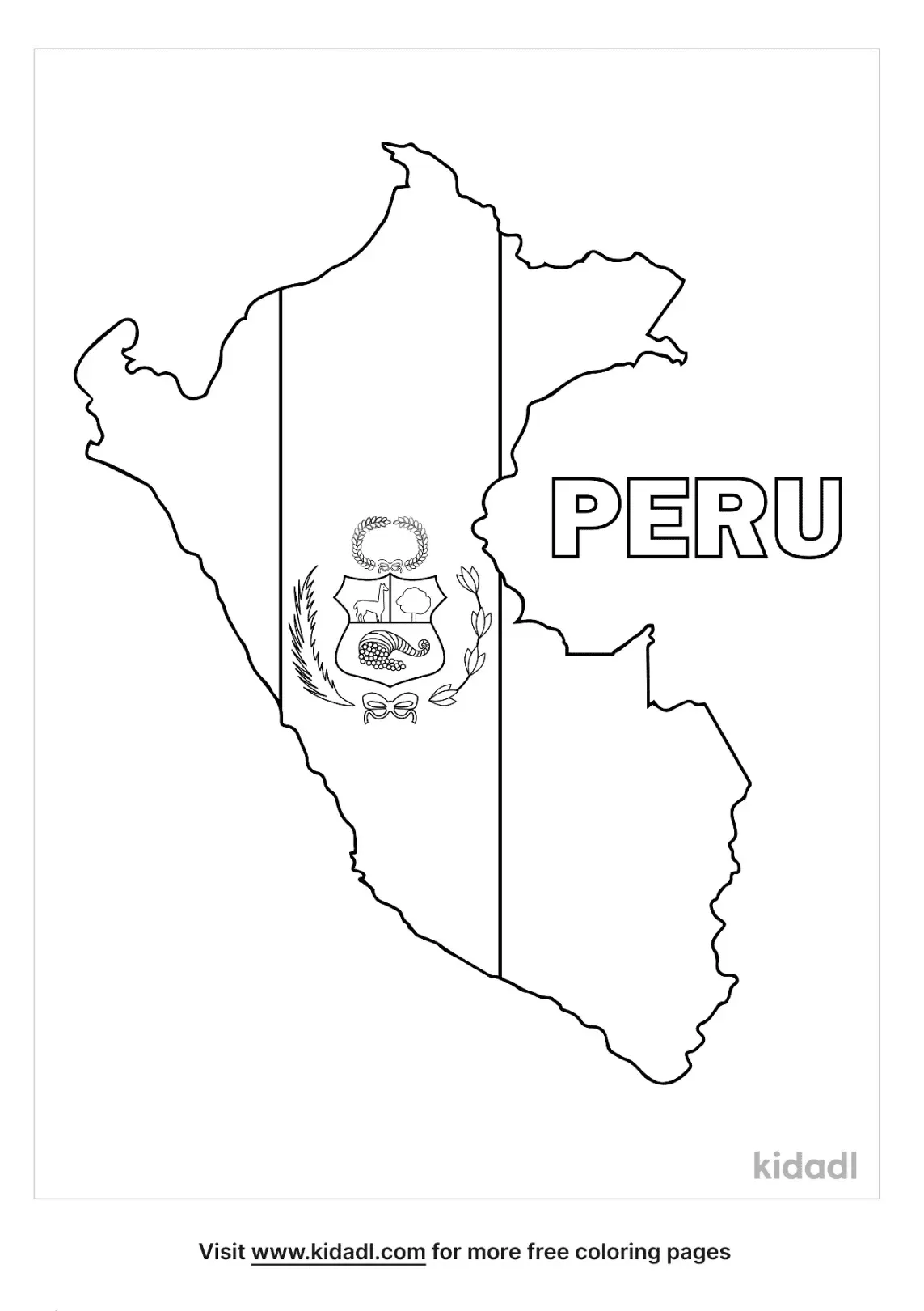 Free Peru Flag Coloring Page Coloring Page Printables Kidadl