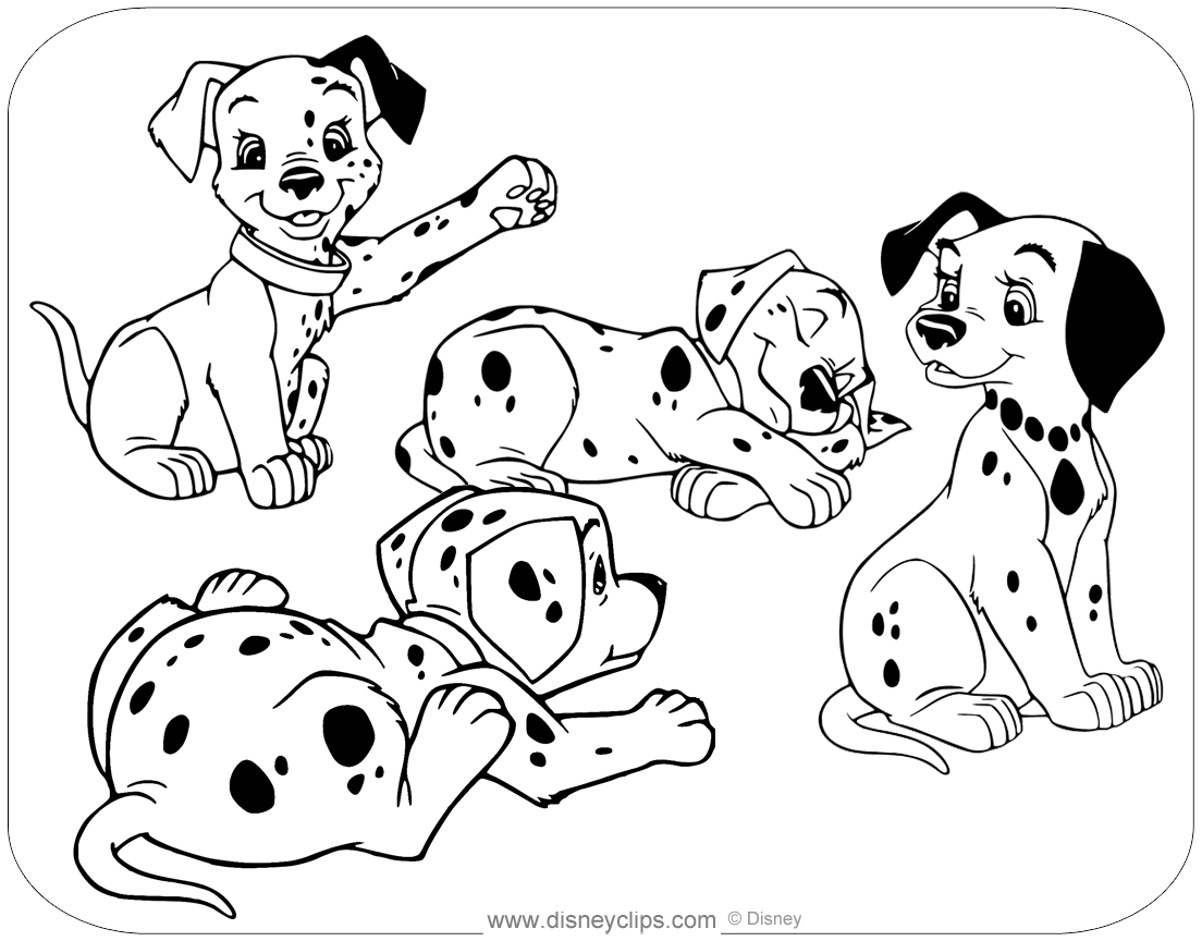 Free Printable 101 Dalmatians Coloring Pages Disneyclips