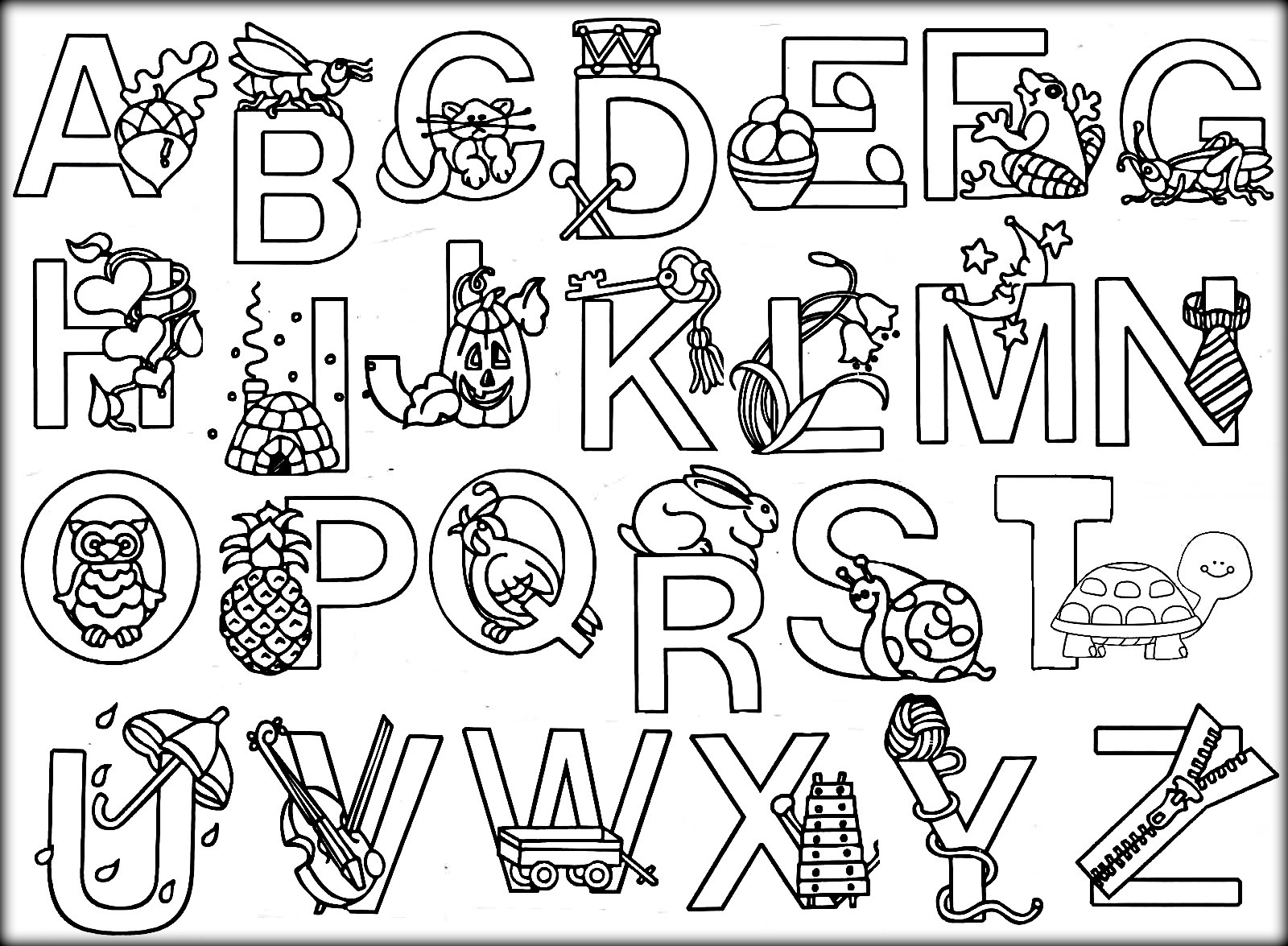 Free Printable Coloring Pages Alphabet