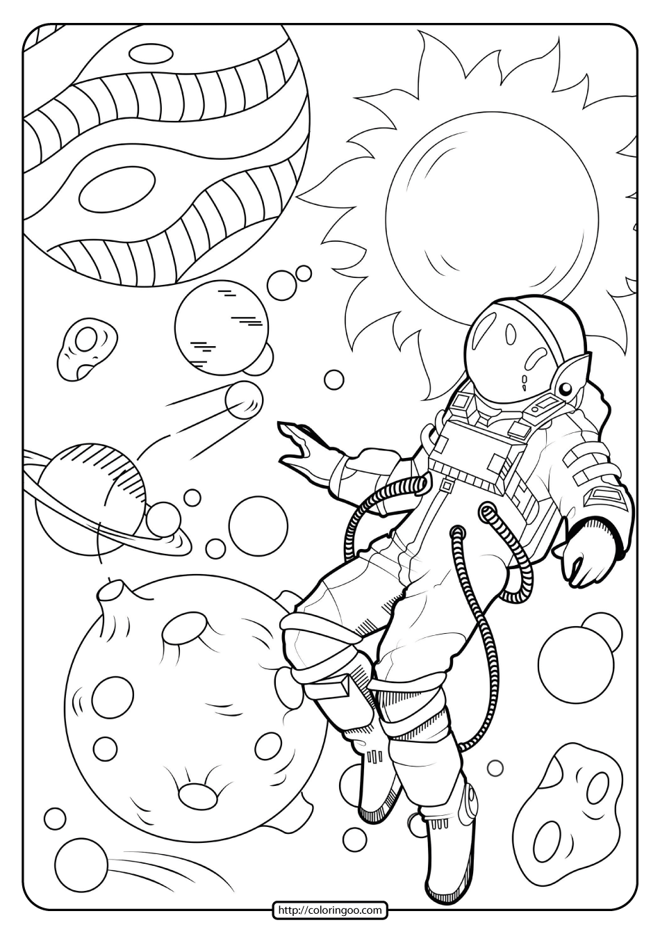 Free Printable Astronaut Coloring Pages