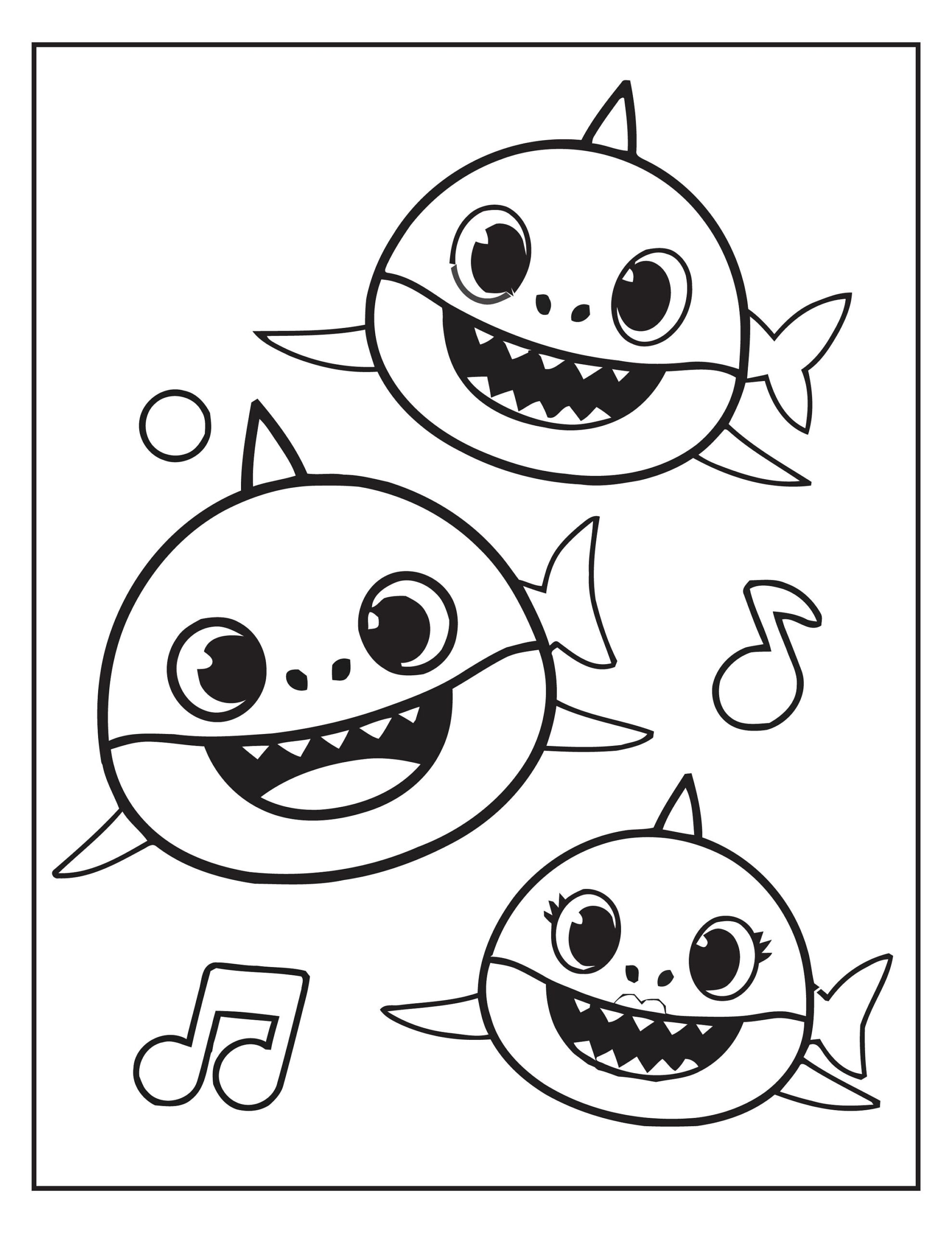 Free Printable Baby Shark Coloring Pages For Kids Kids N Funcom Coloring Page Baby Shark Baby