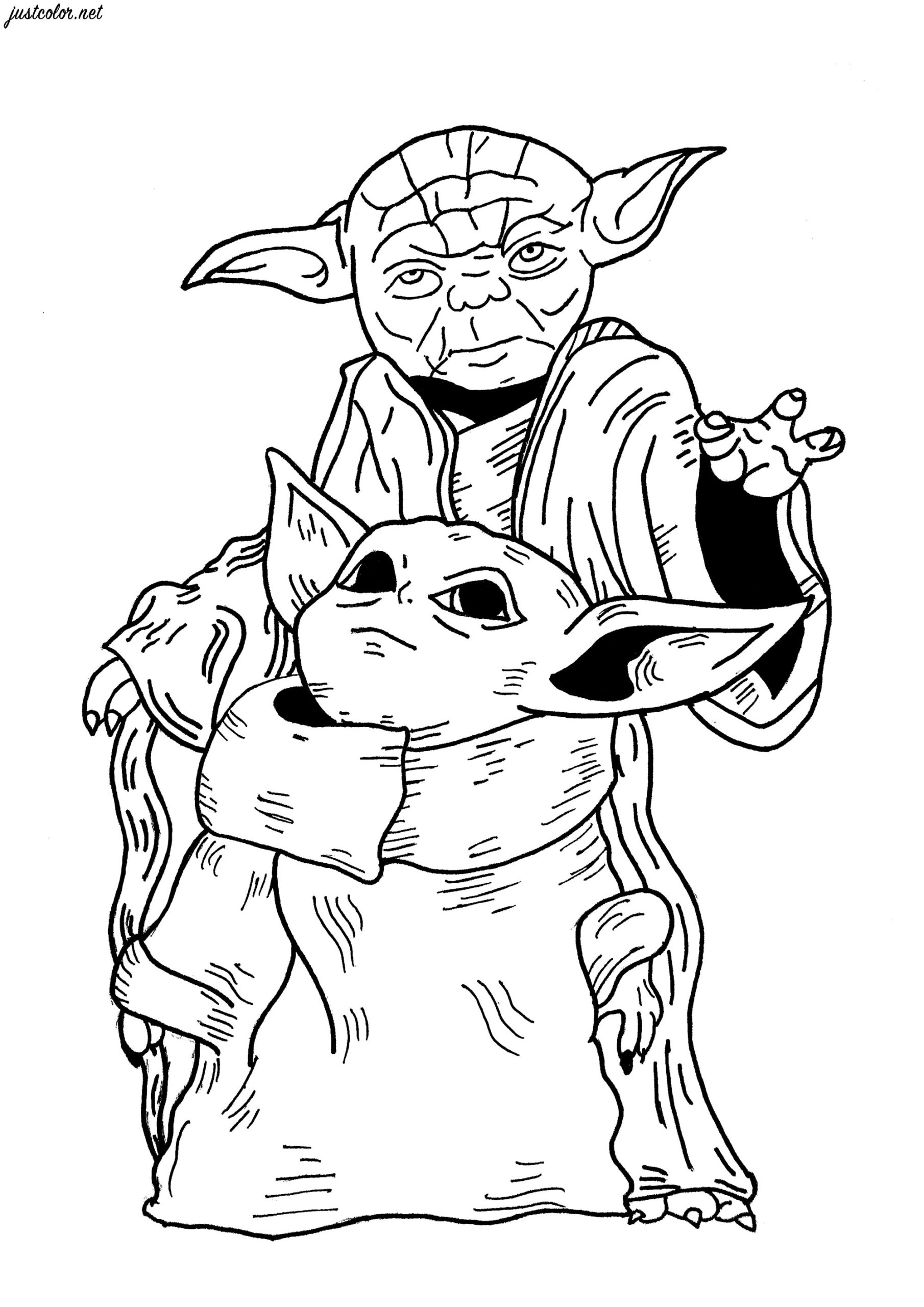 Baby Yoda Coloring Page Printable