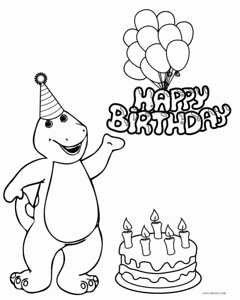 Free Printable Barney Coloring Pages For Kids