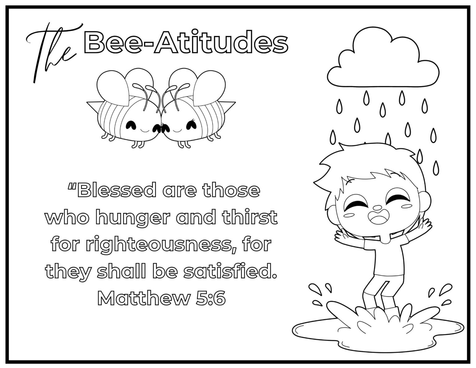 Free Printable Beatitudes Coloring Pages Healing Home