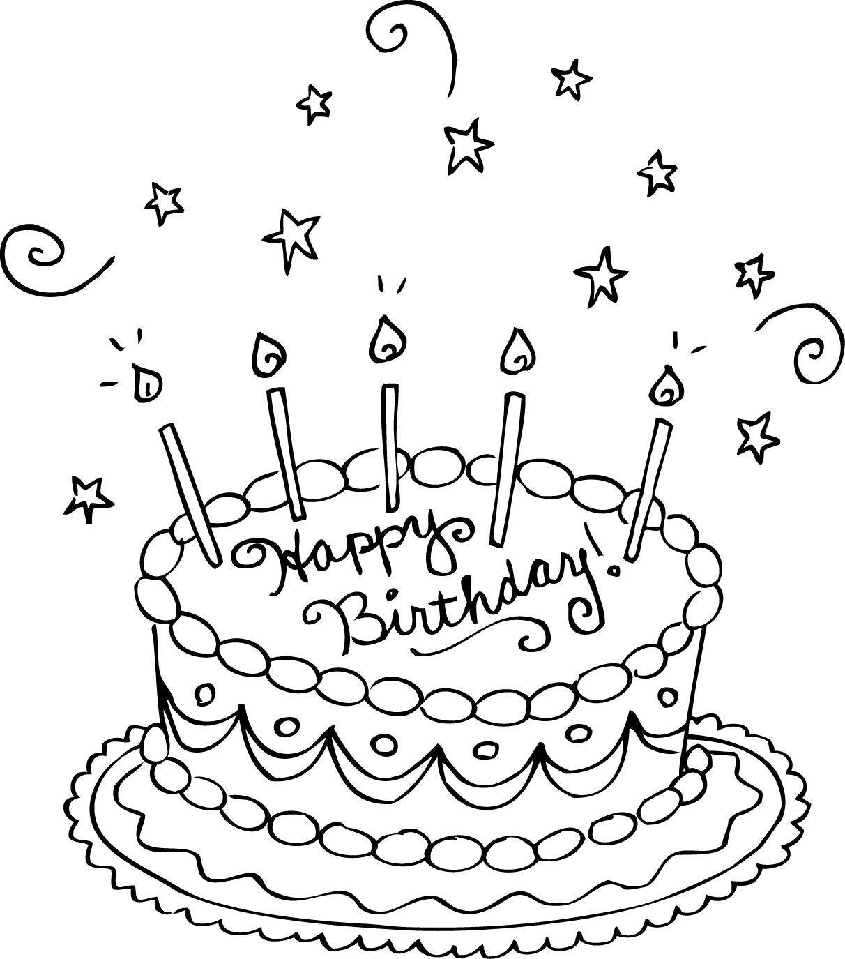 Printable Cake Coloring Pages
