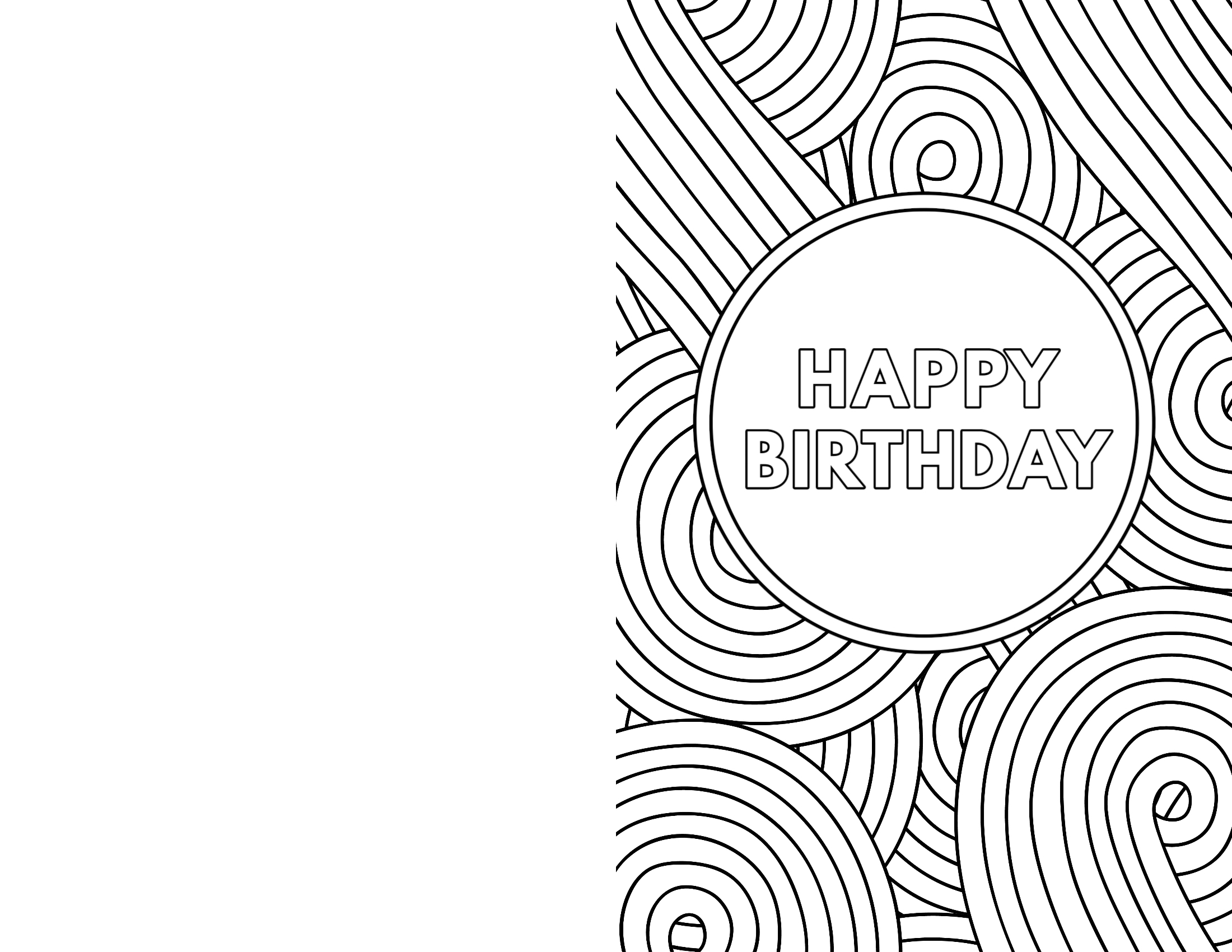 Printable Birthday Card Coloring Pages