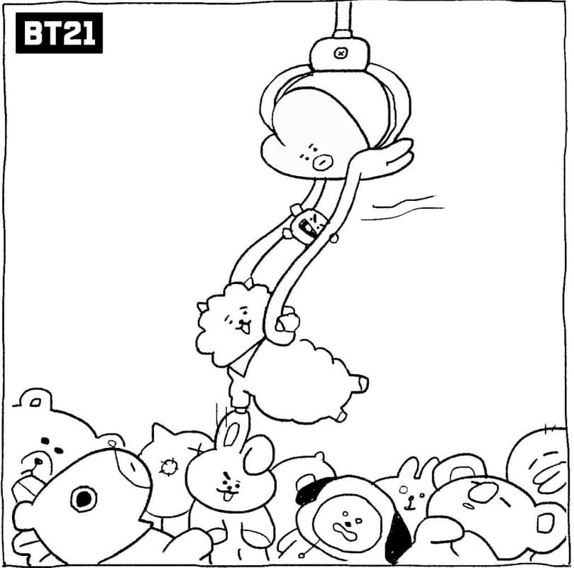 Free Printable BT21 Coloring Page Free Printable Coloring Pages For Kids
