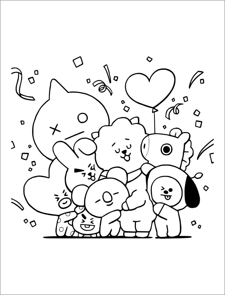 Free Printable Bt21 Coloring Pages
