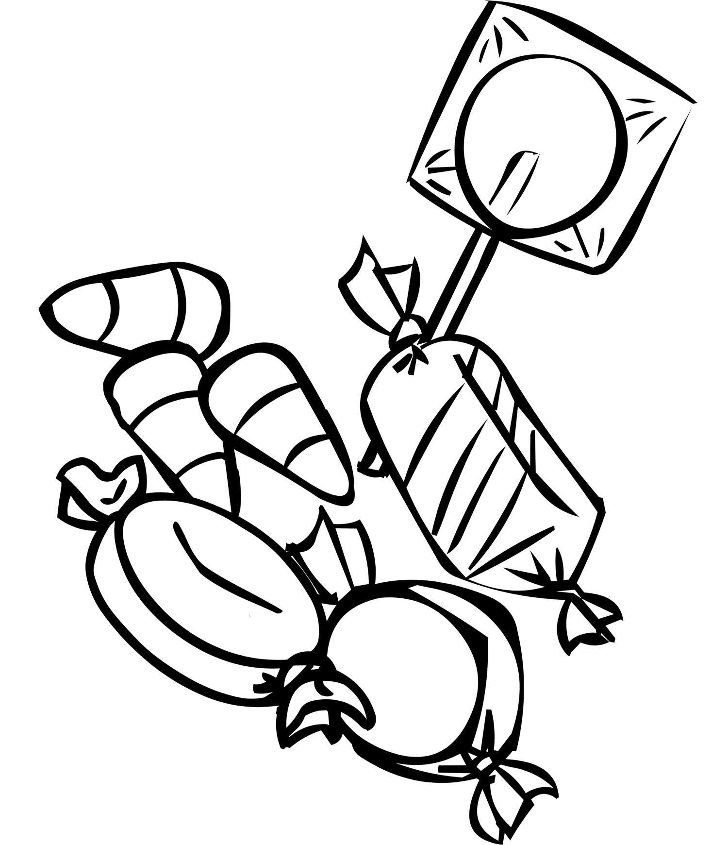 Clipart Candy Coloring Pages Printables