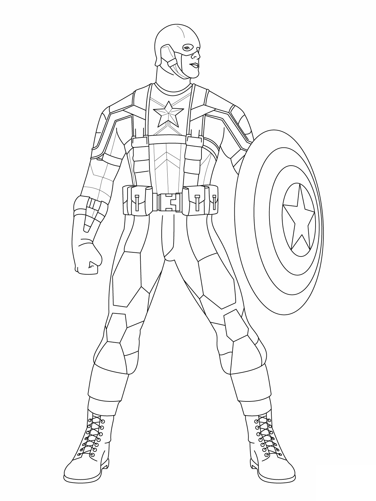 Free Printable Captain America Coloring Pages For Kids