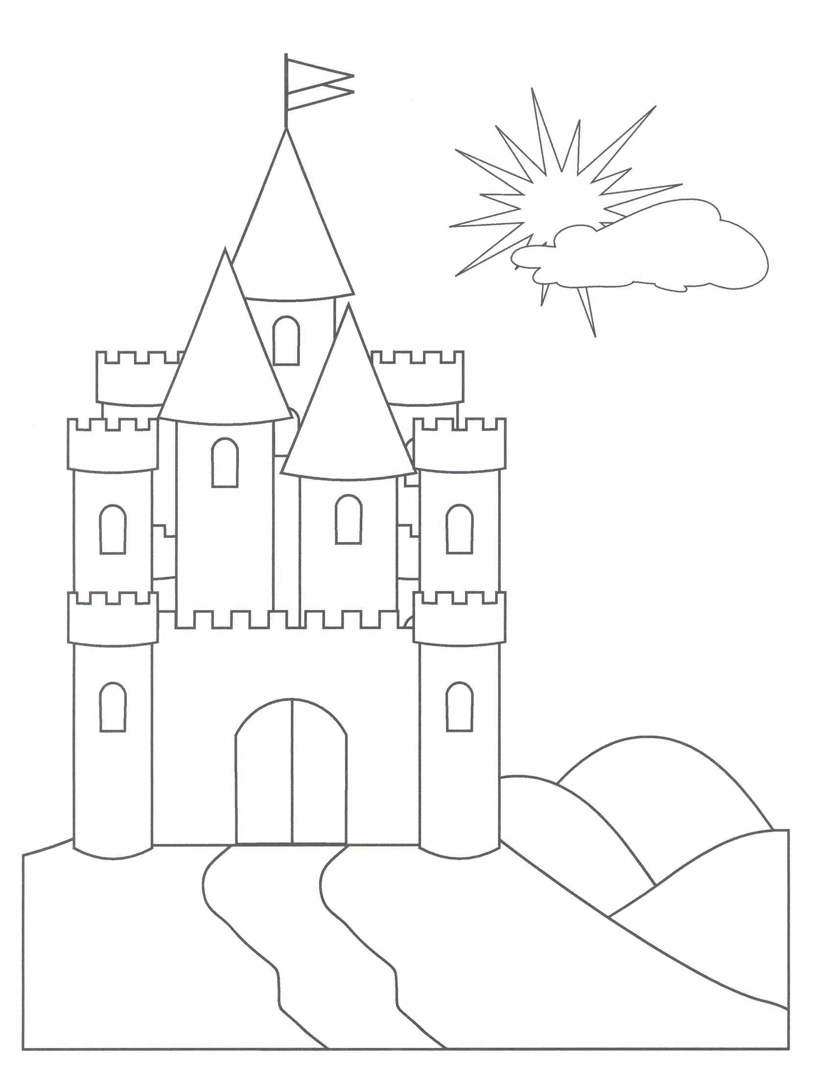 Castle Coloring Pages Printable