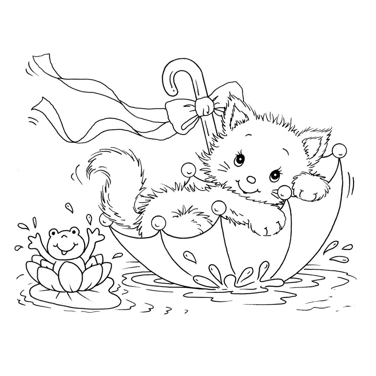 Printable Coloring Cat Pages