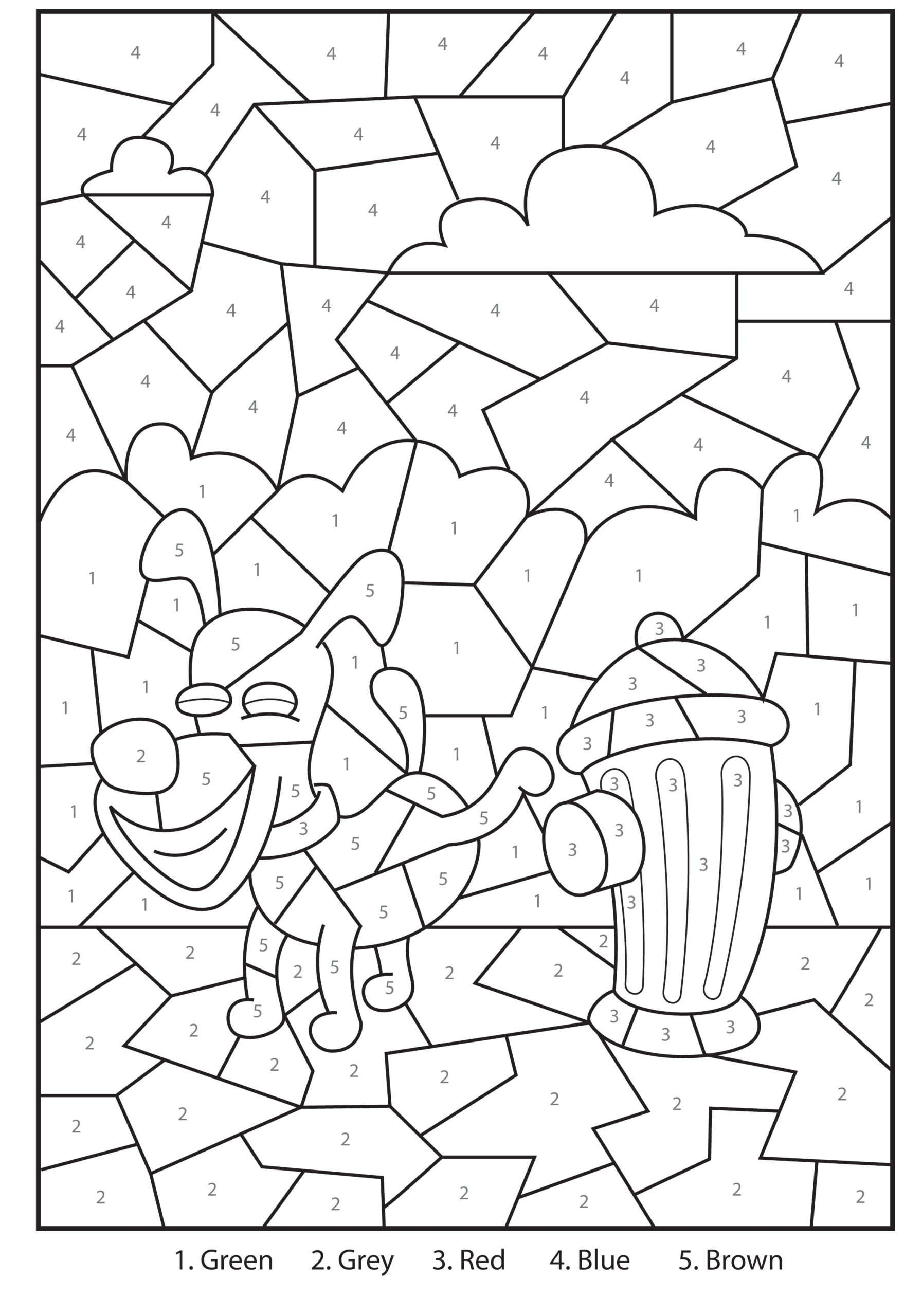 Printable Coloring By Number Pages