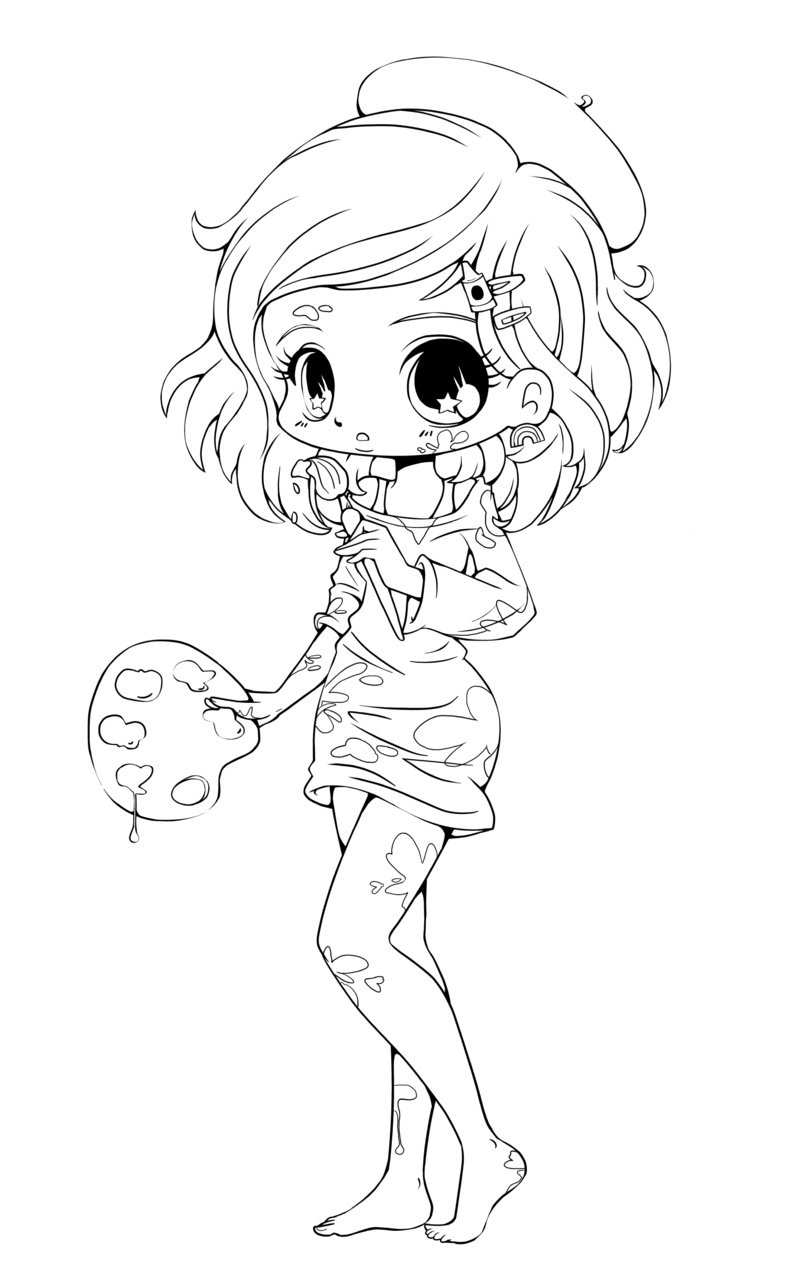 Printable Chibi Coloring Pages