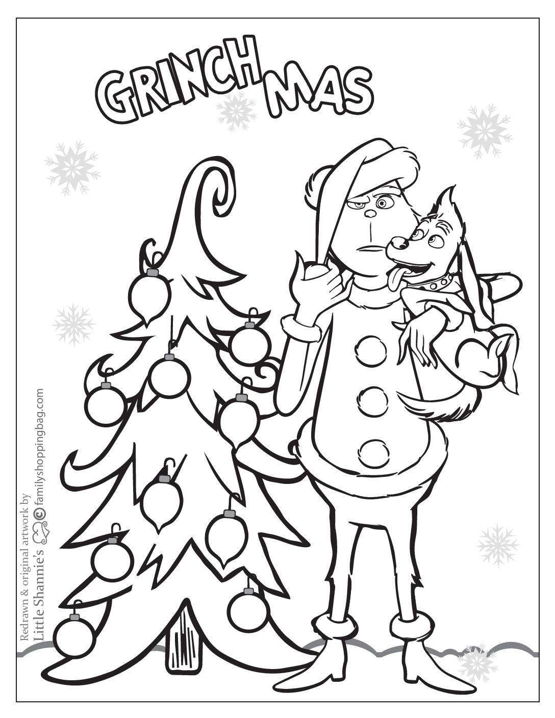 Free Printable Christmas Grinch Coloring Pages And More Lil Shannie