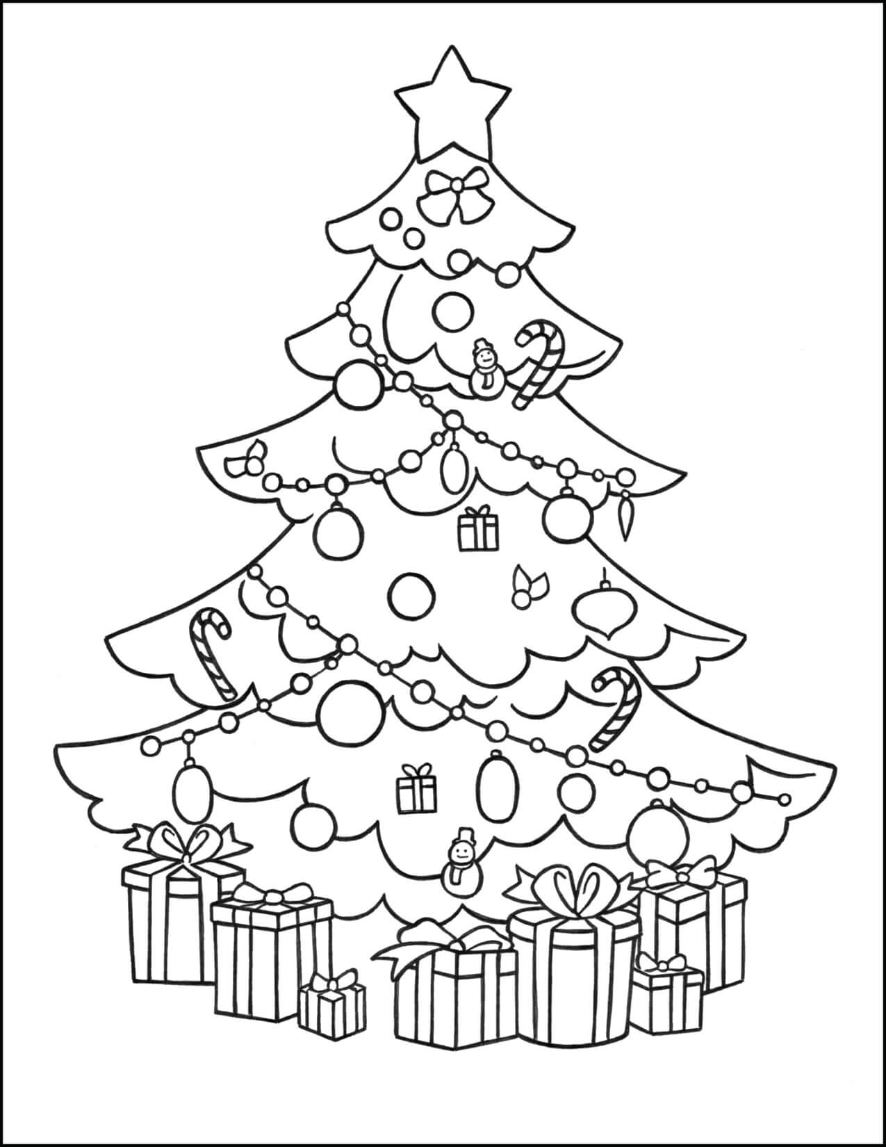 Free Printable Christmas Tree Colouring Pages Christmas Tree Coloring Child Coloring