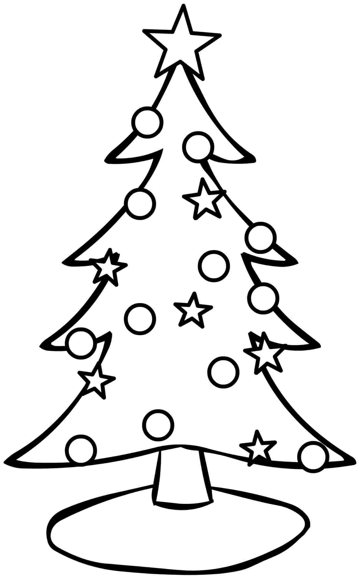 Printable Christmas Trees Coloring Pages