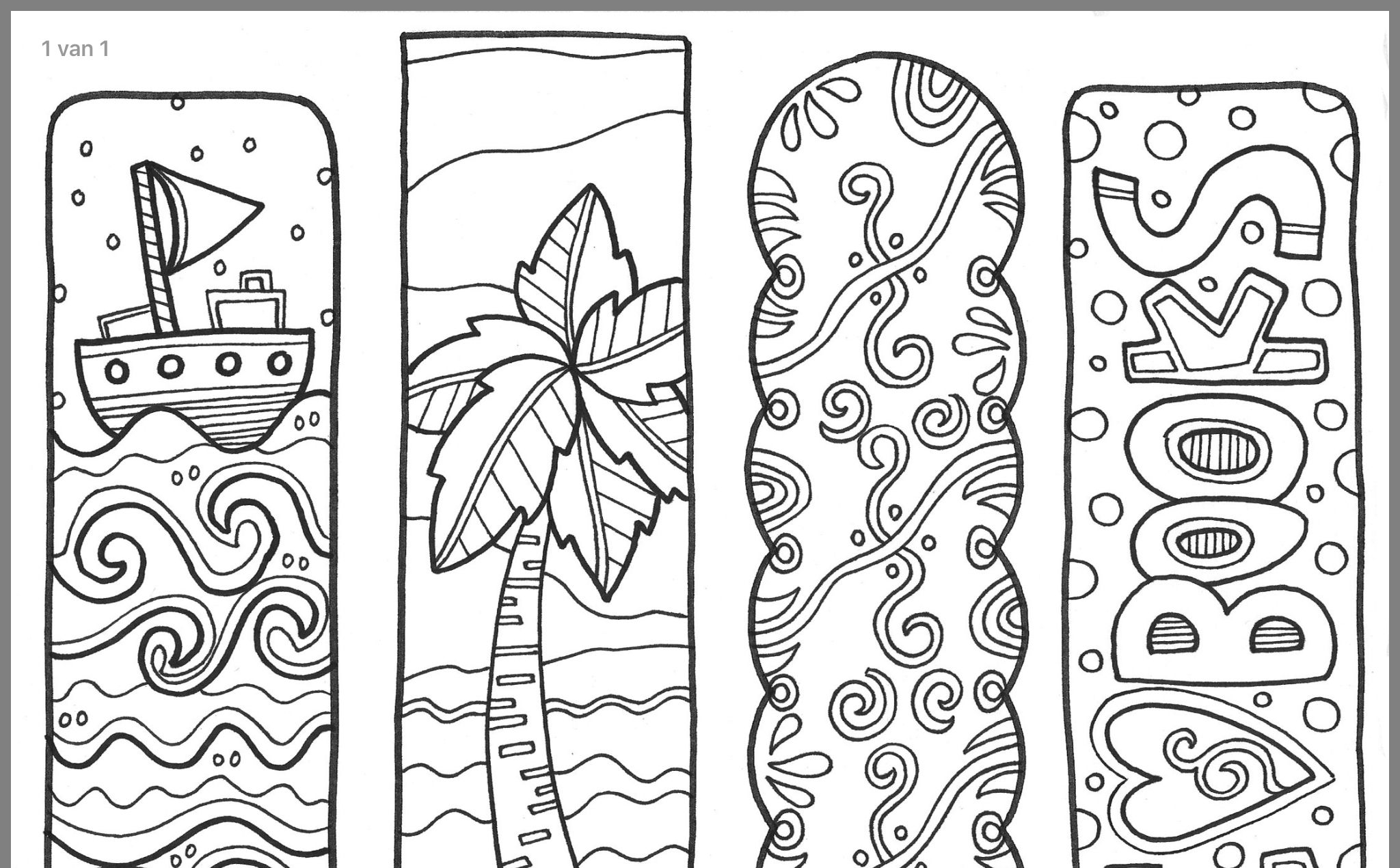 Free Printable Coloring Bookmarks For Kids Coloring Pages