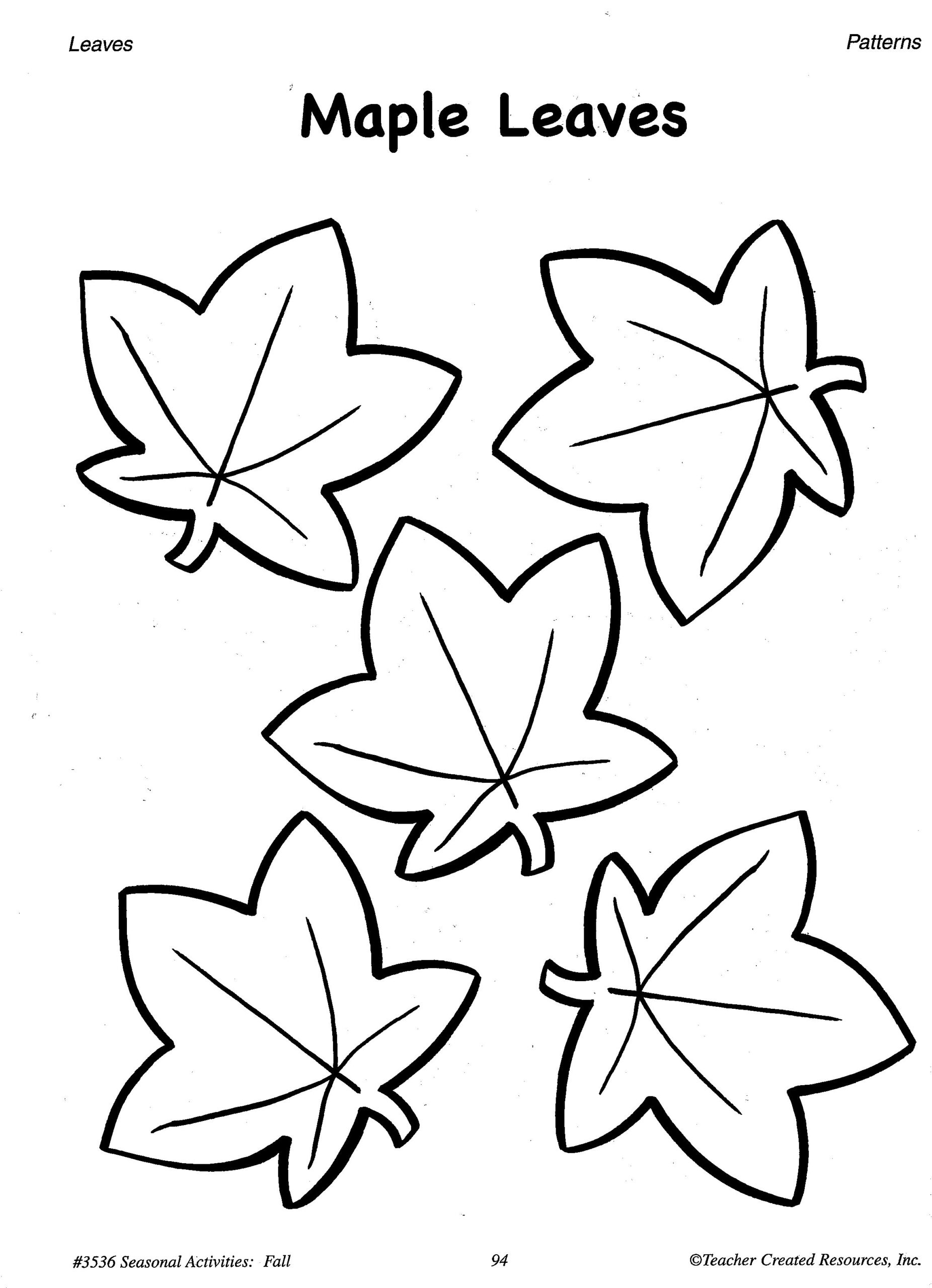 Free Printable Leaf Coloring Page
