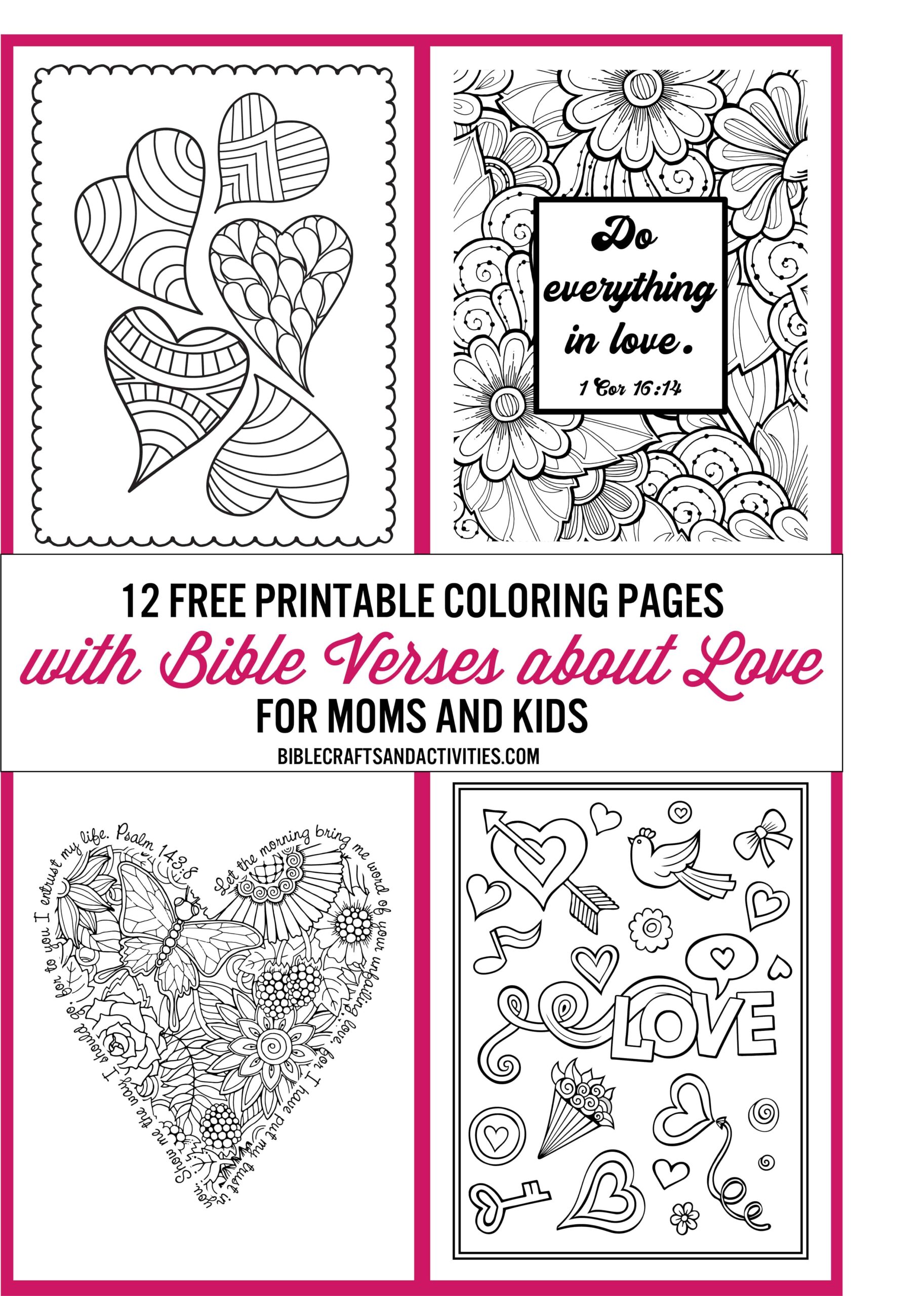 Free Printable Coloring Pages Valentine Love Bible Verses Bible Crafts And Activities