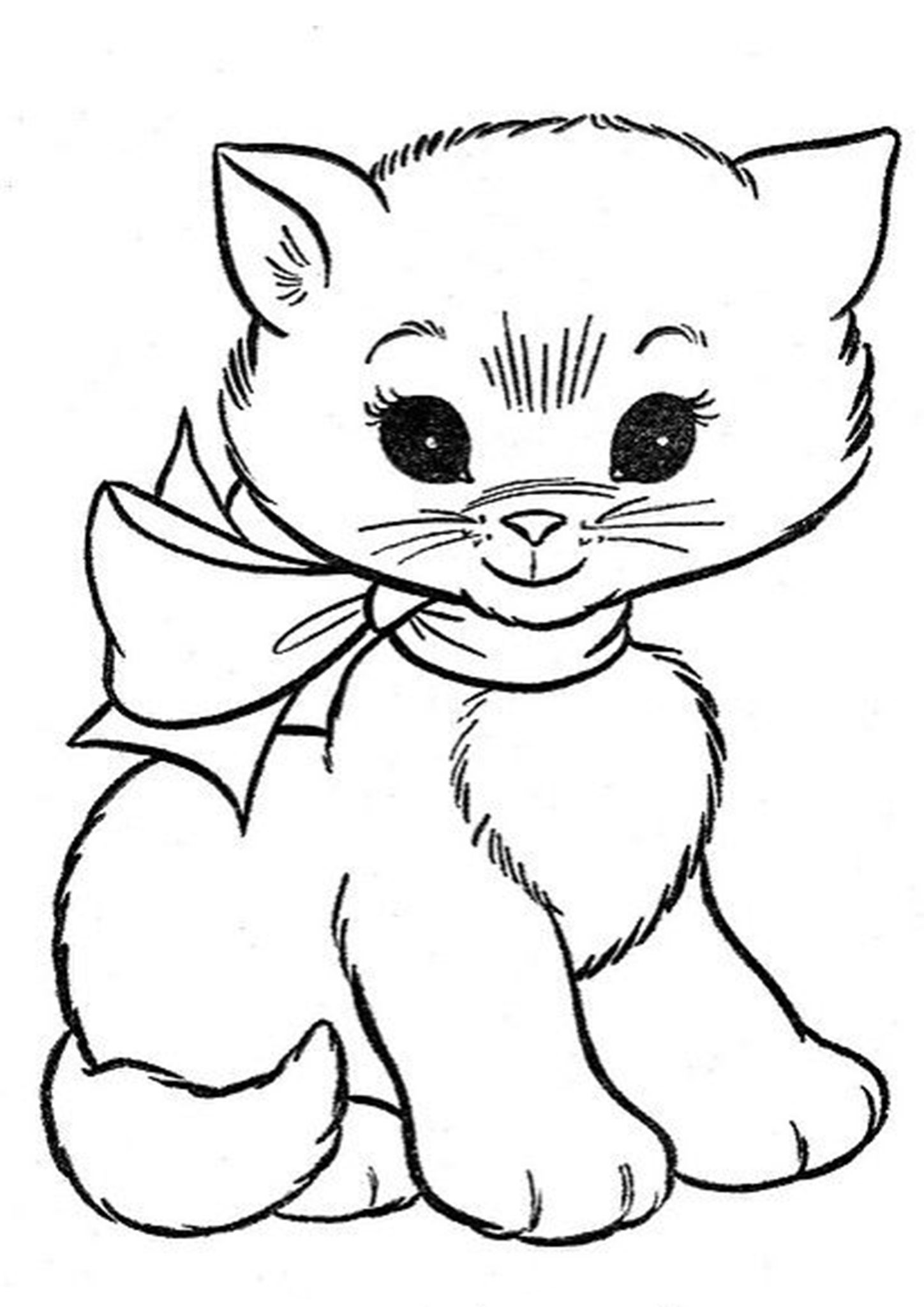 Free Printable Coloring Pictures Of Cats Kidsworksheetfun