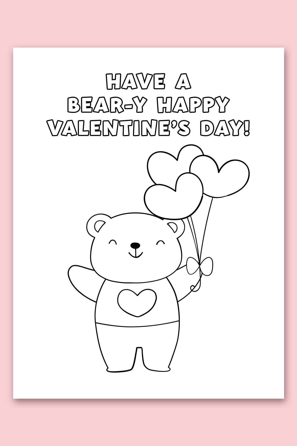 Printable Valentines Card Coloring Pages