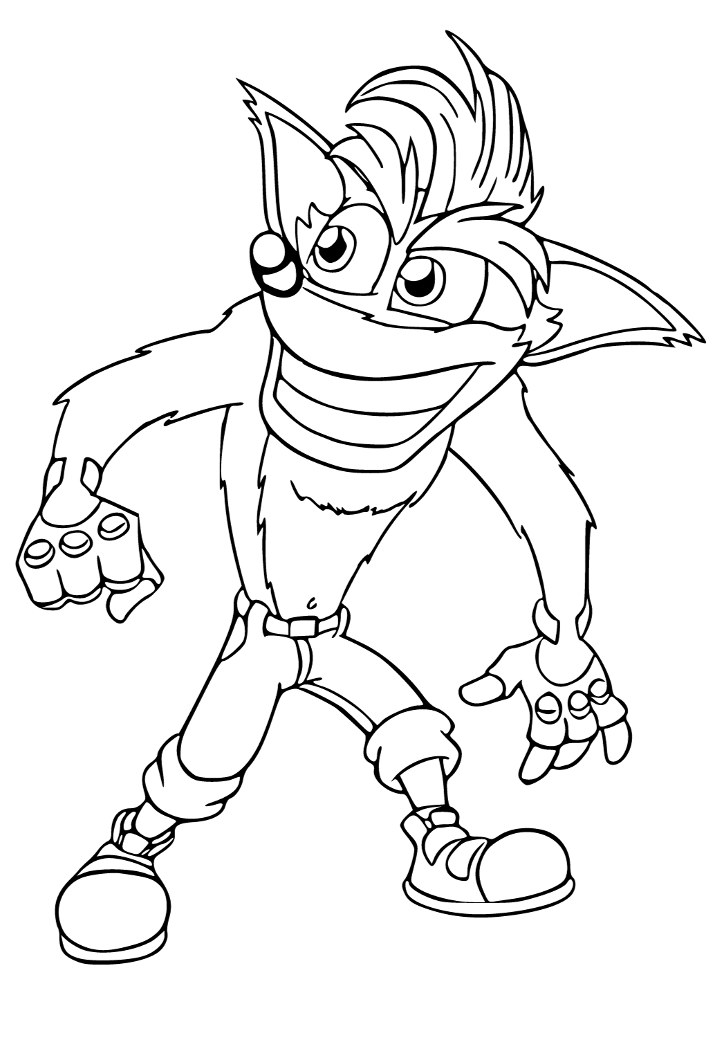 Crash Bandicoot Printable Coloring Pages