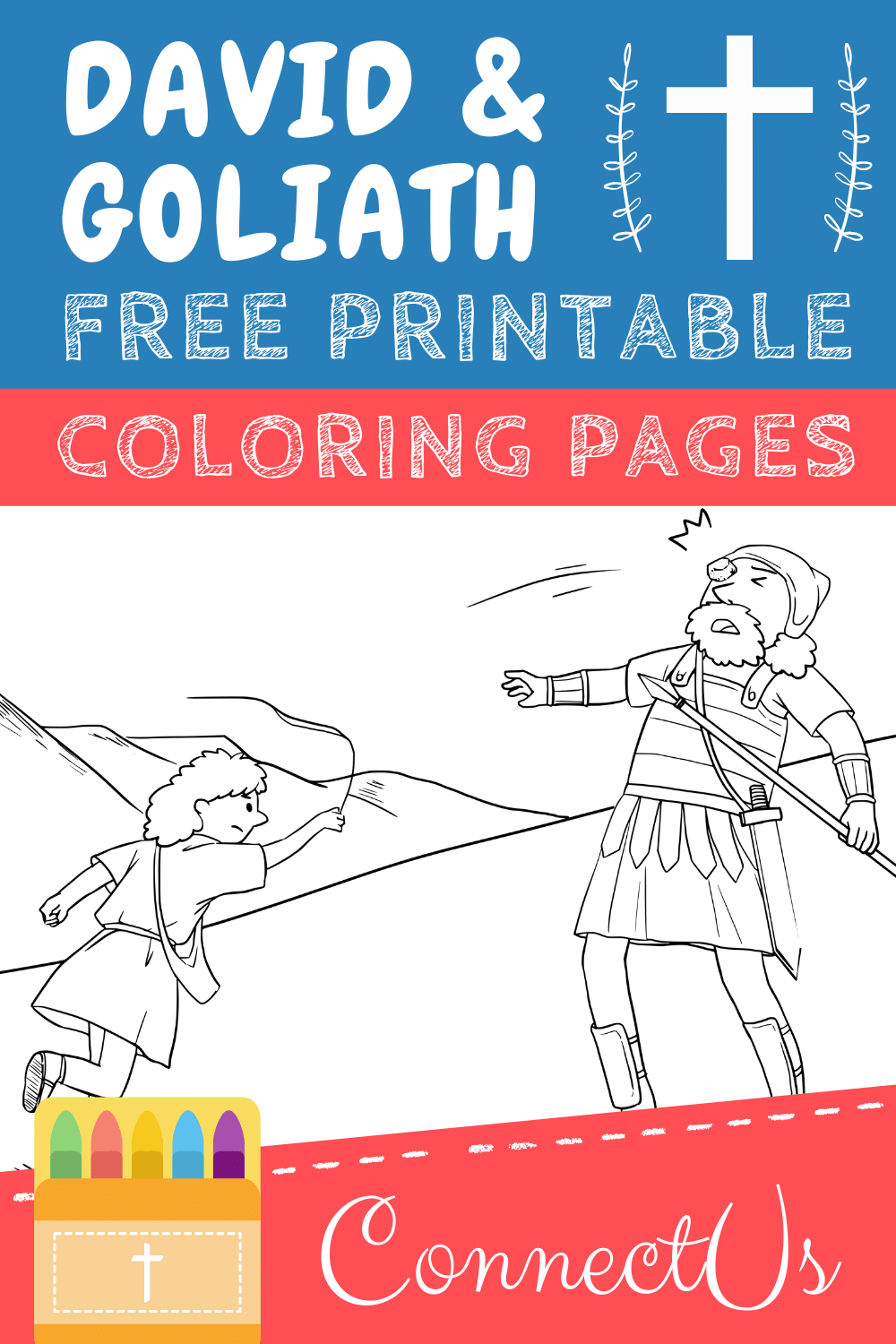 Free Printable David And Goliath Coloring Pages For Kids ConnectUS