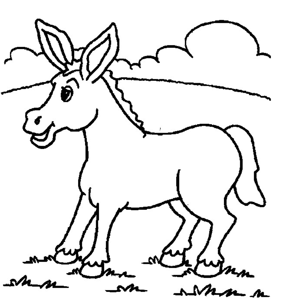 Printable Donkey Coloring Page
