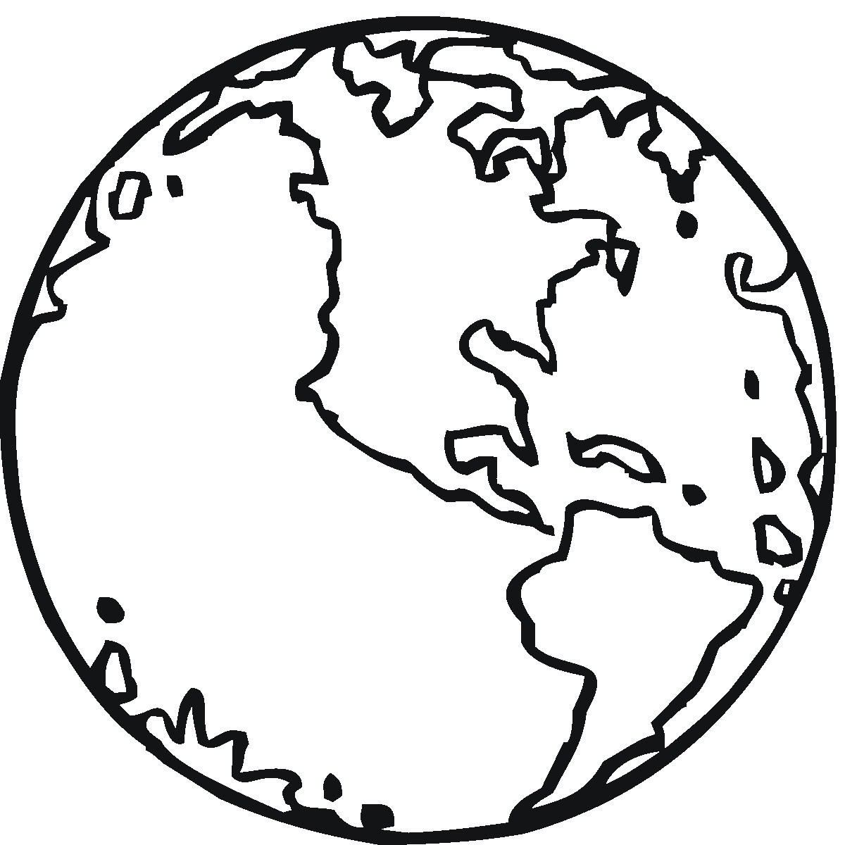 Printable Coloring Page Globe
