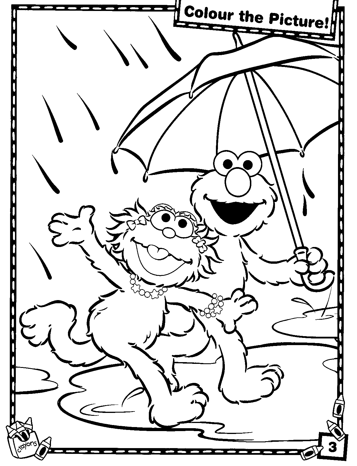 Elmo Color Pages Free Printable