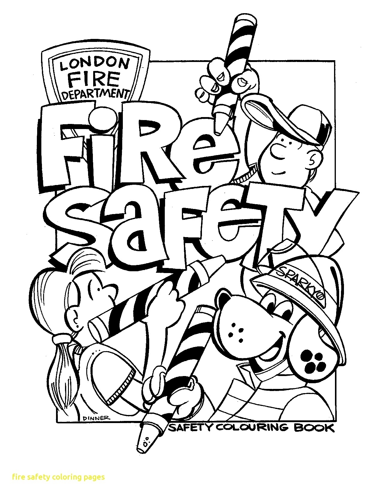 Printable Fire Safety Coloring Page