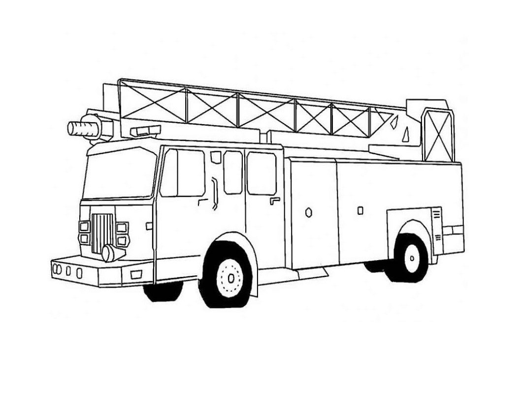 Fire Truck Coloring Page Printable