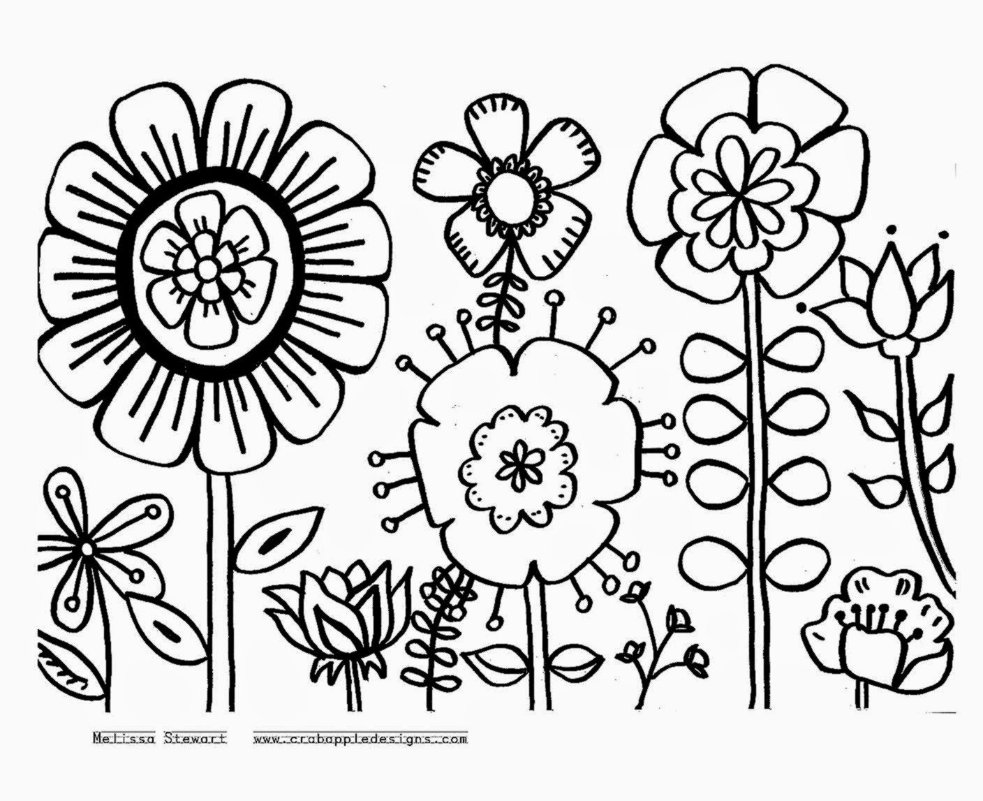 Free Printable Flower Garden Coloring Pages